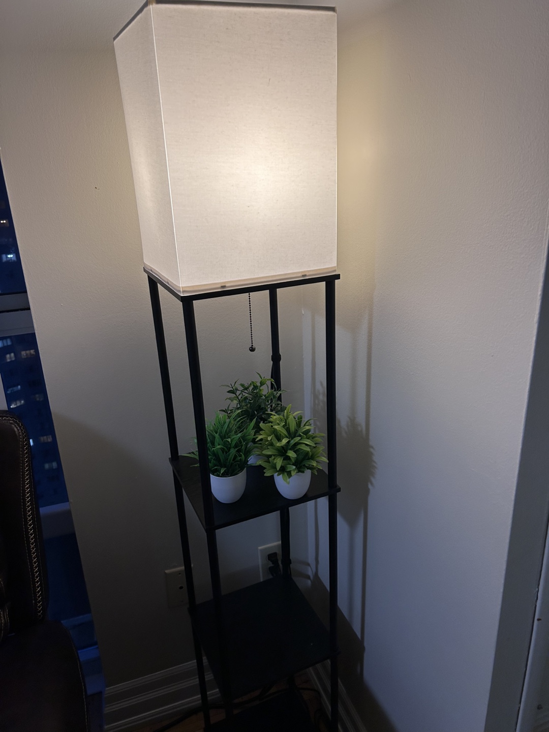 Shelf Floor Lamp - Black Metal Frame - photo 2