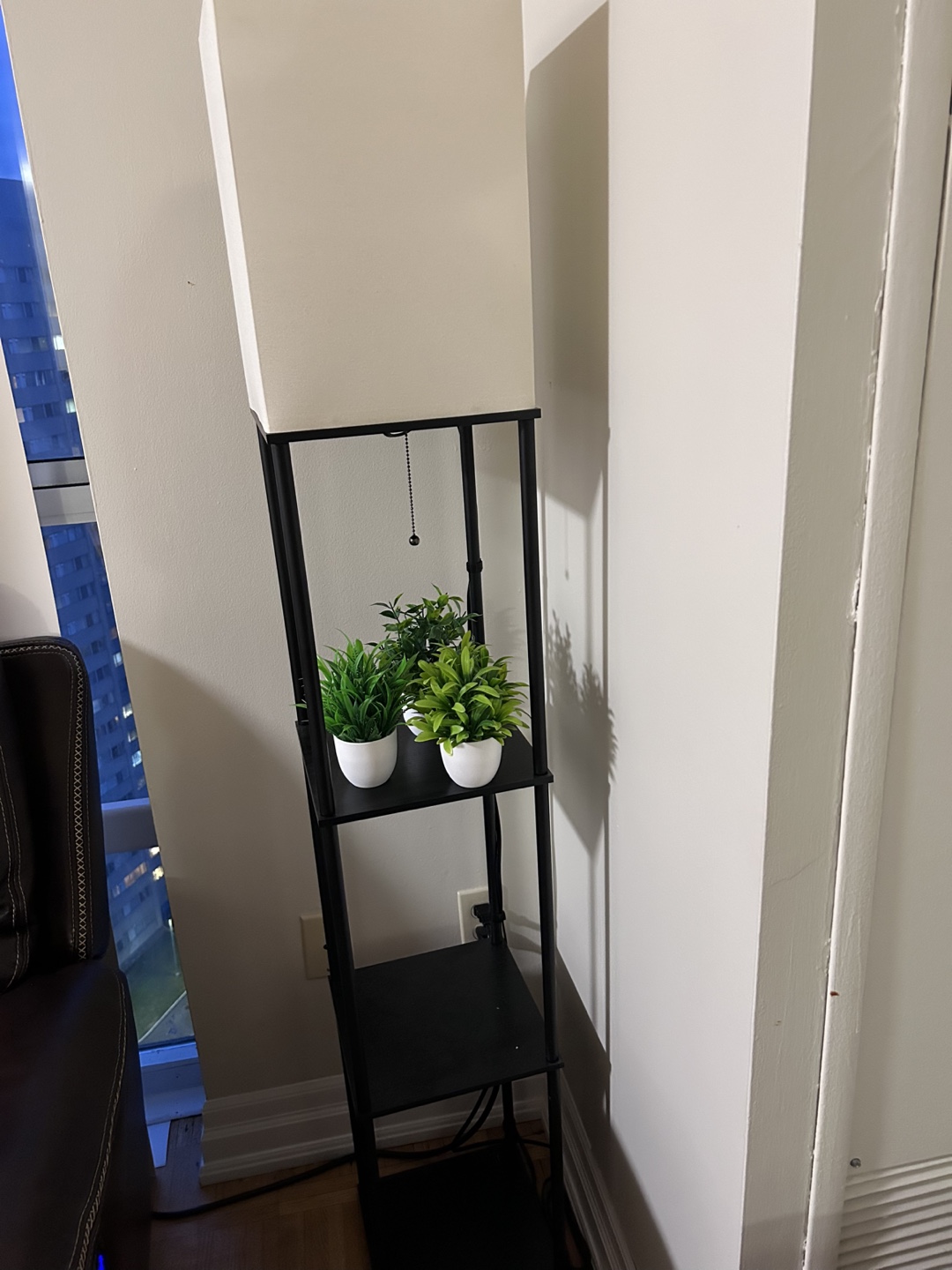 Shelf Floor Lamp - Black Metal Frame - photo 3