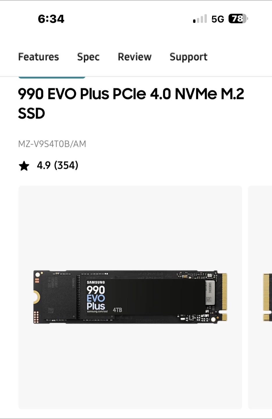 Samsung 990 EVO Plus 4TB PCIe 4.0 NVMe M.2 SSD