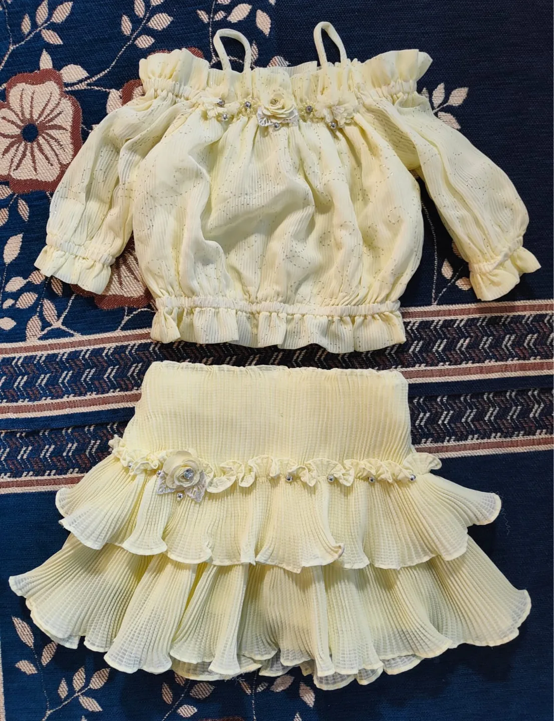 Yellow Two-Piece Skirt Set thumbnail