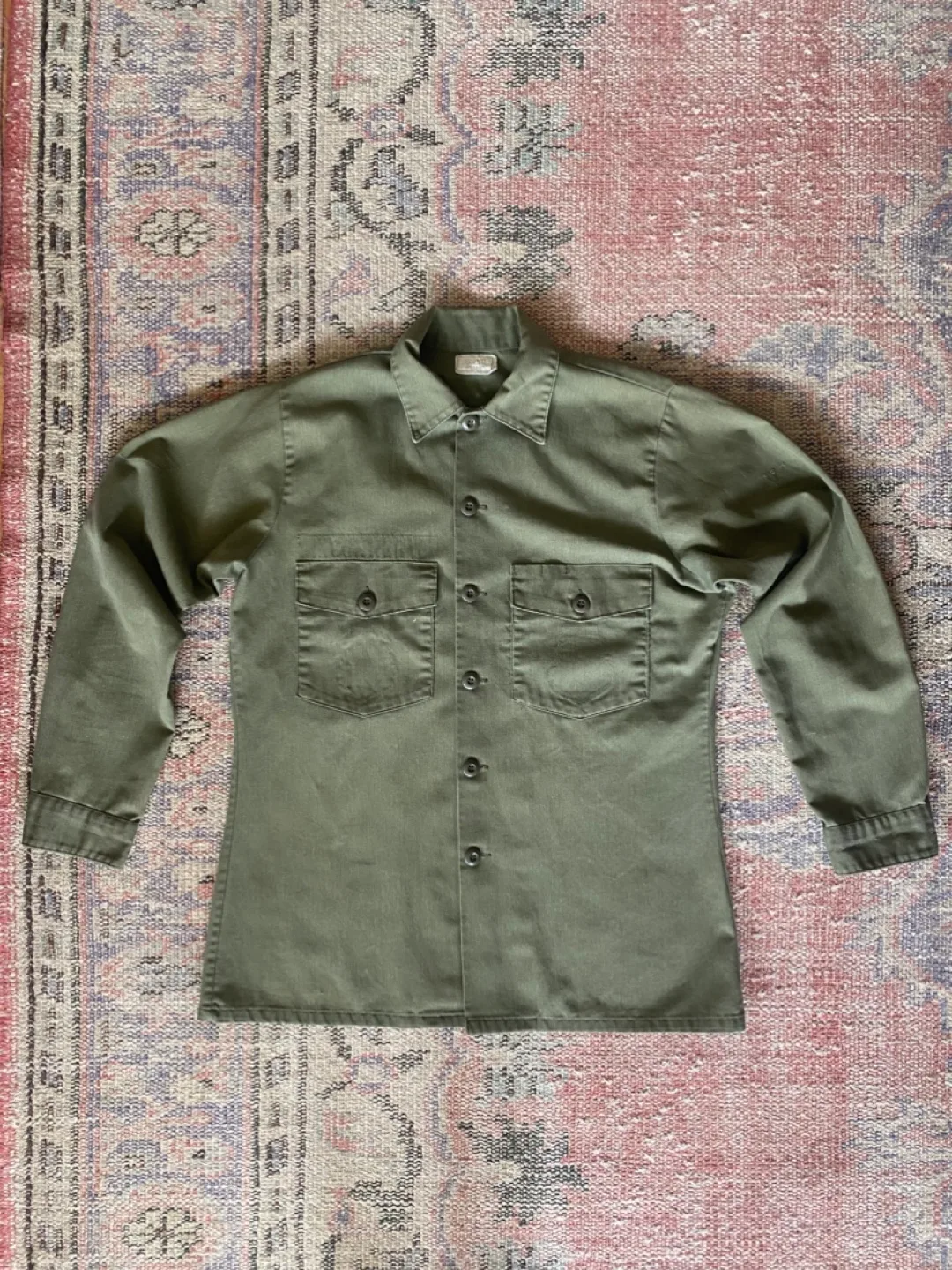 Vintage Olive Drab Military Shirt thumbnail