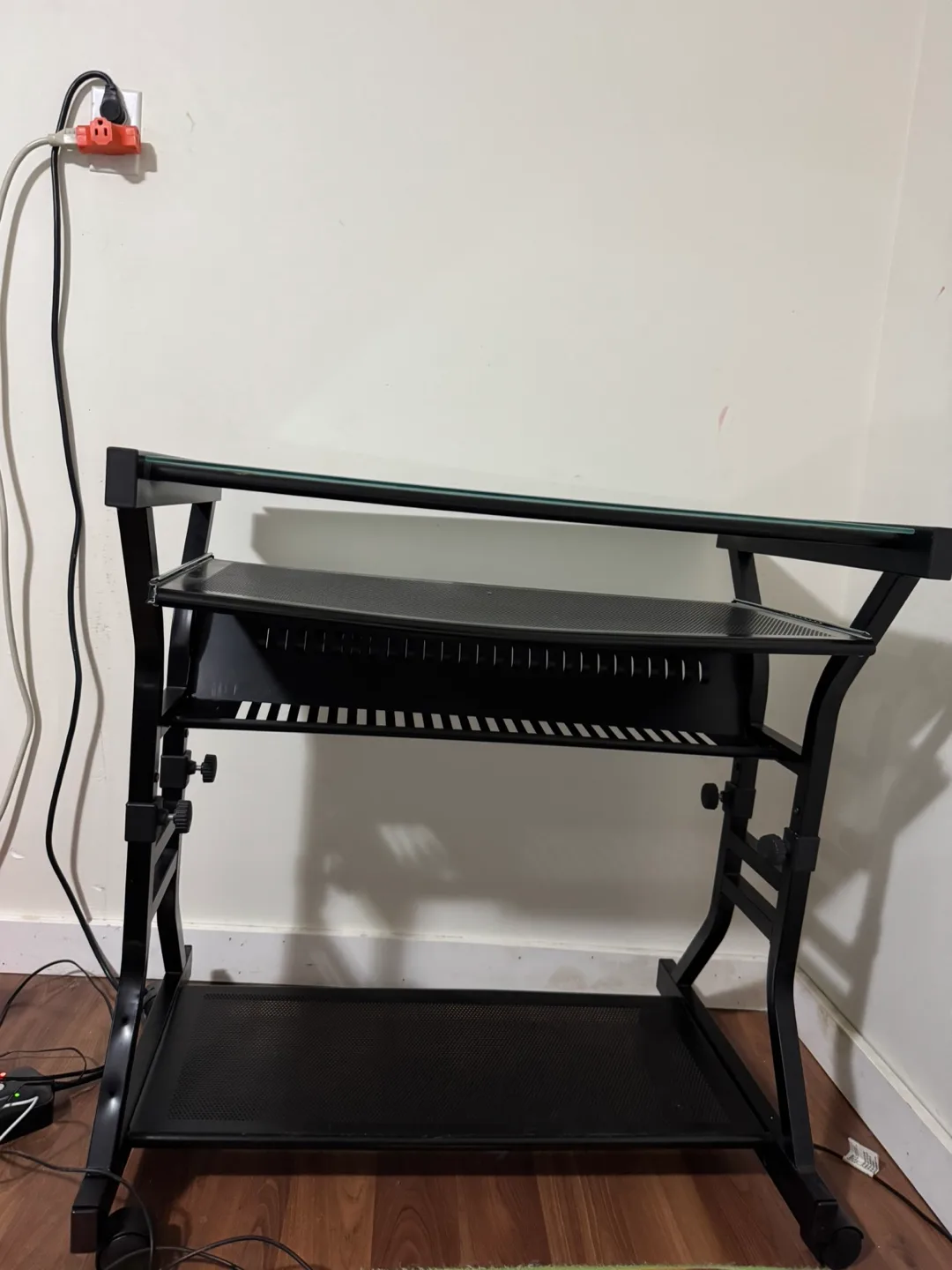Black Metal & Glass Computer Desk thumbnail