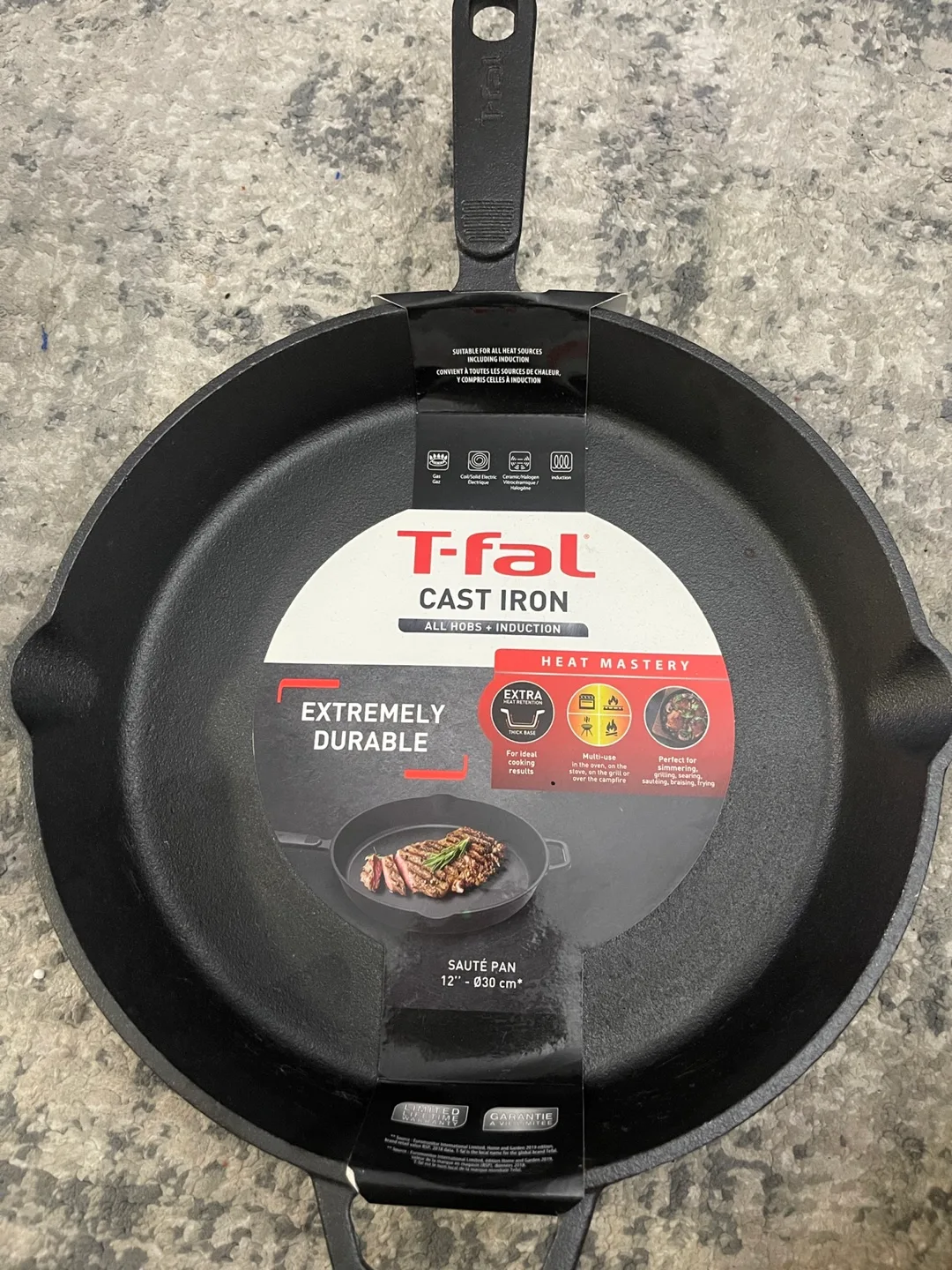 T-fal Cast Iron Sauté Pan - 12 inch thumbnail