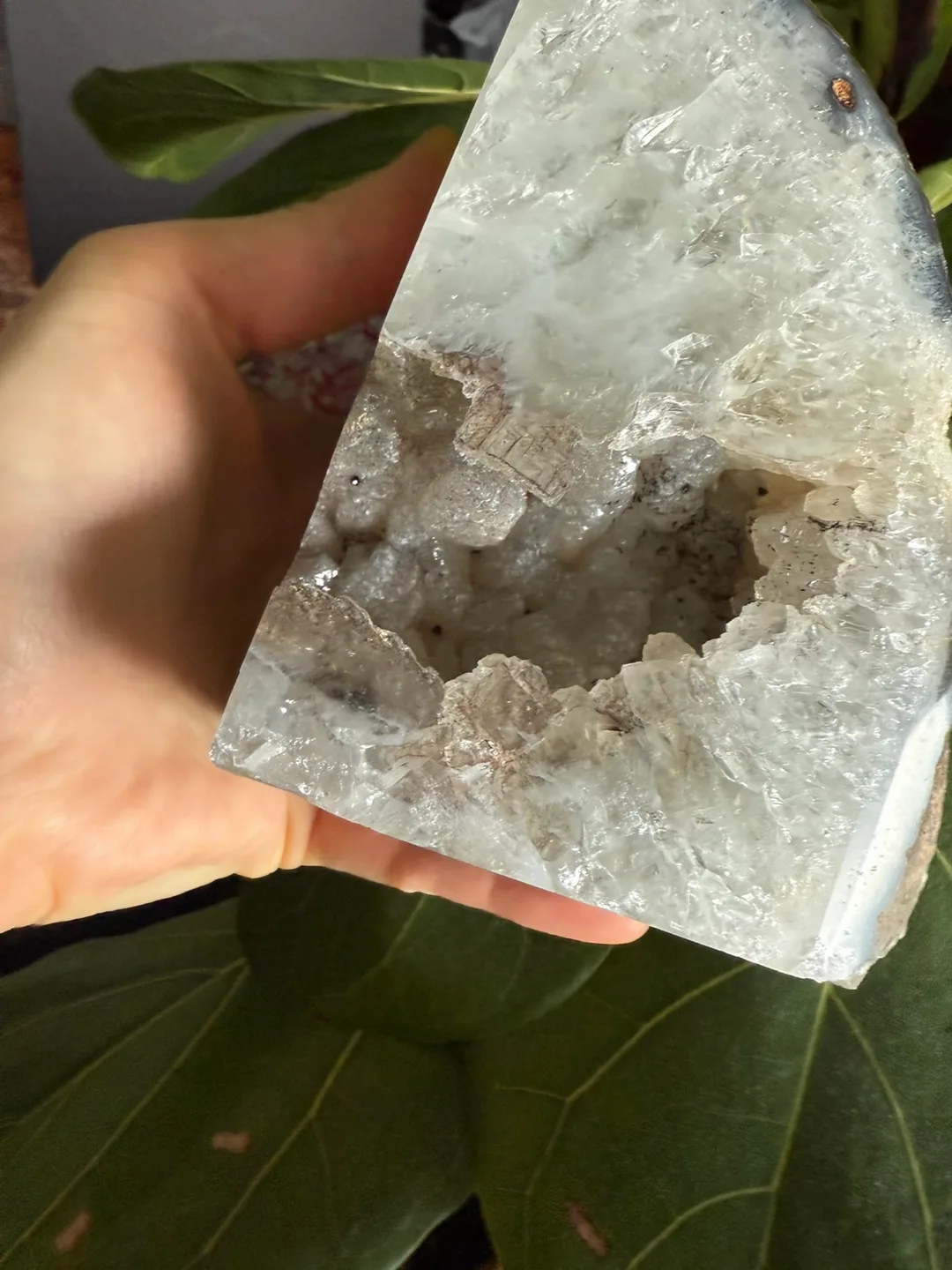 Beautiful Raw Authentic Brazilian Crystal Geode Bookend image indicator(2)