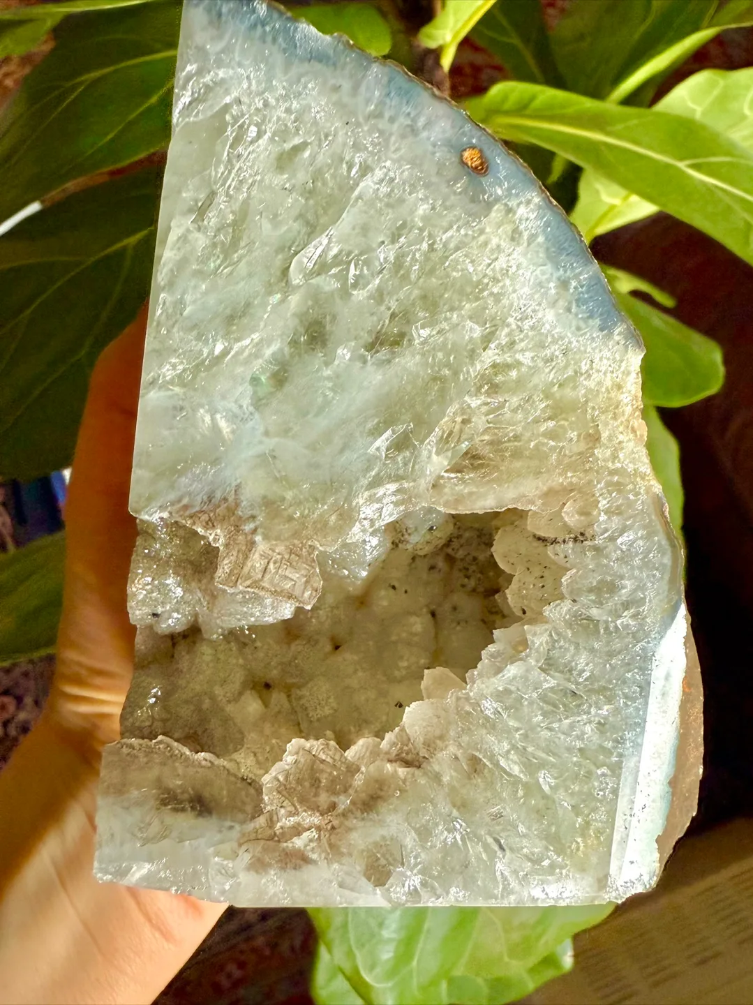Beautiful Raw Authentic Brazilian Crystal Geode Bookend thumbnail