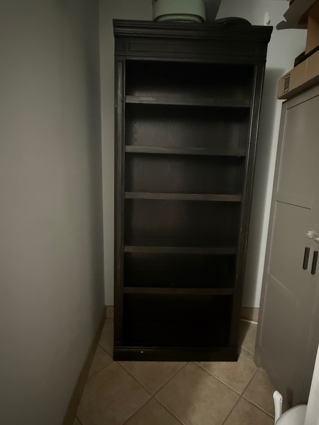 Dark Brown Wooden Bookcase - photo 2