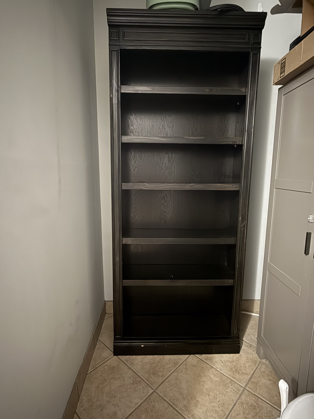 Dark Brown Wooden Bookcase