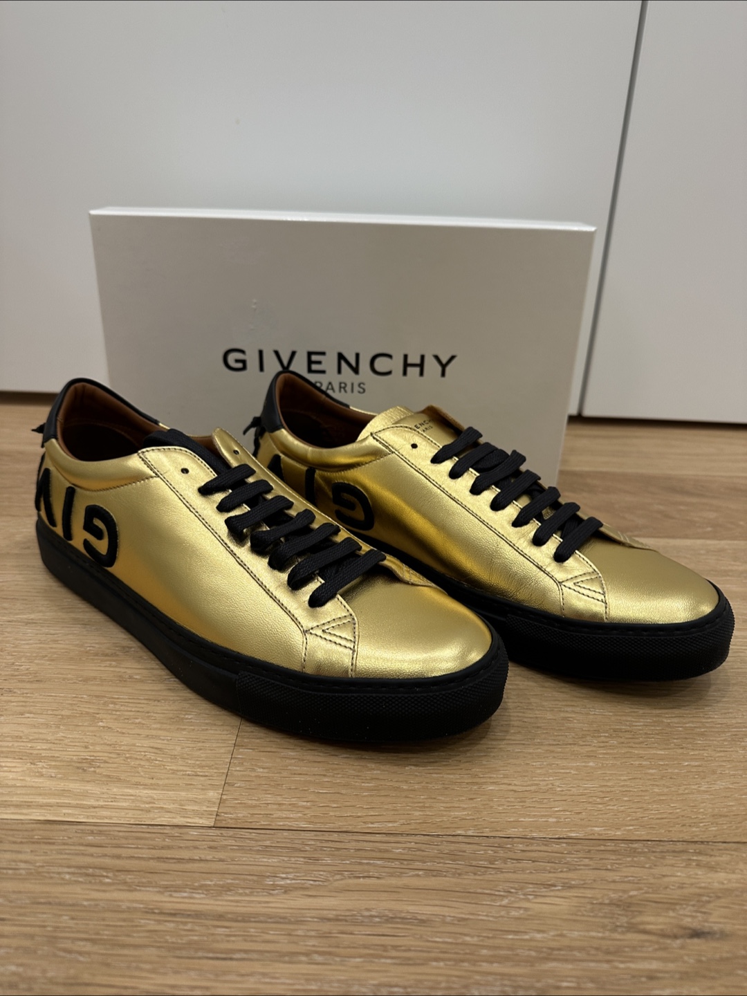 Brand New Givenchy Gold Leather Sneakers - photo 2
