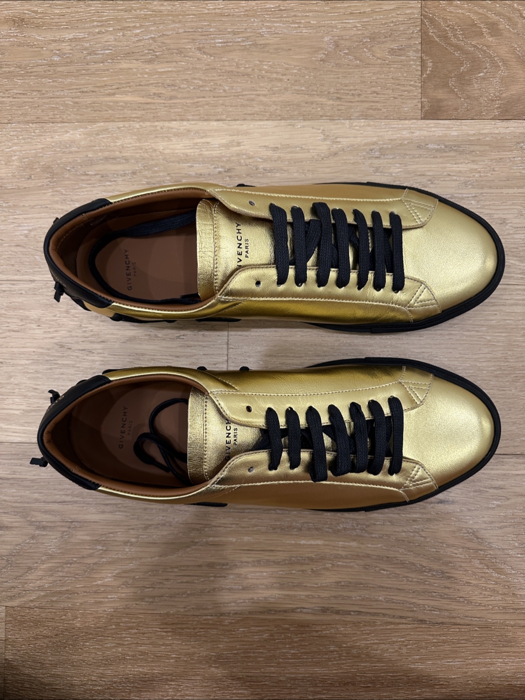 Brand New Givenchy Gold Leather Sneakers - photo 3