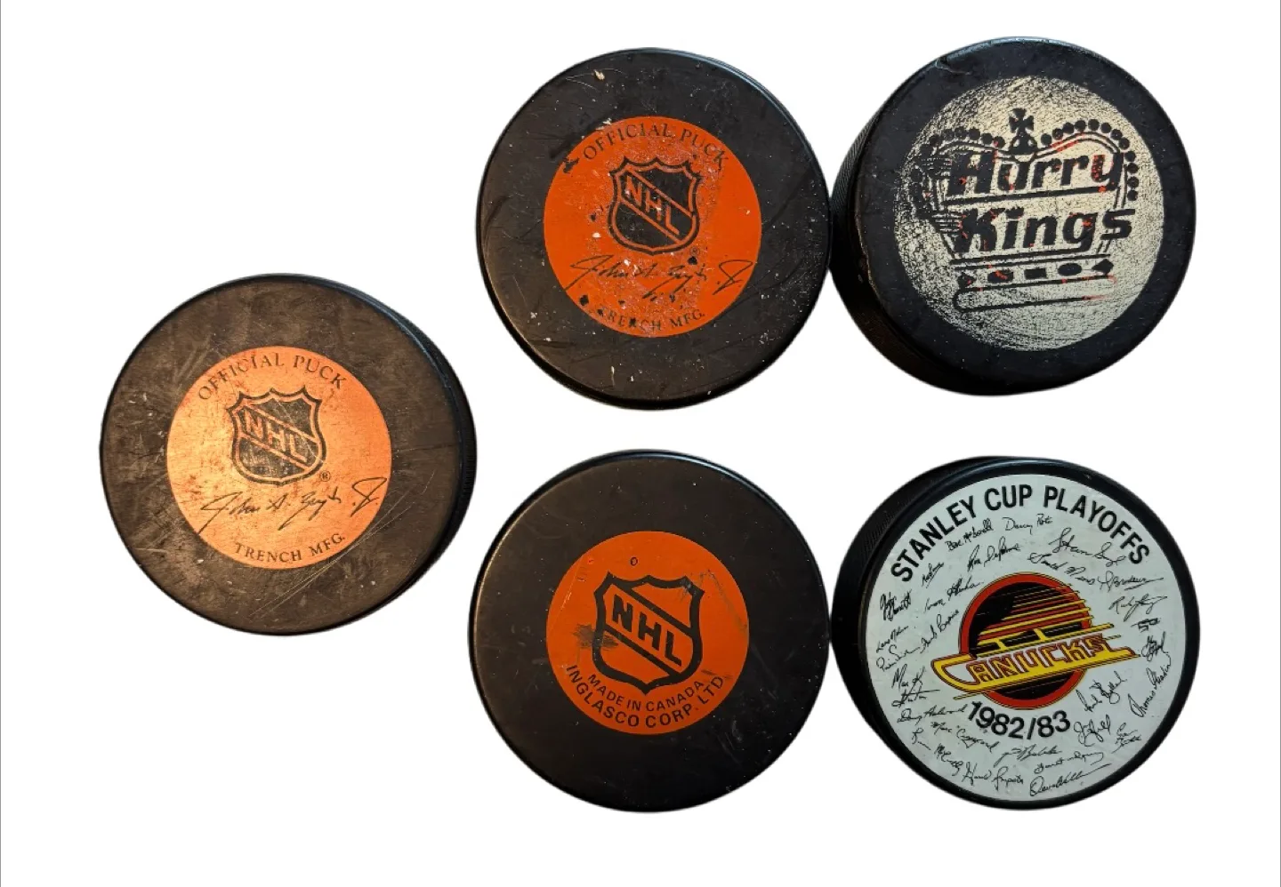 Vintage Vancouver Canucks Hockey Pucks (5) image indicator(2)