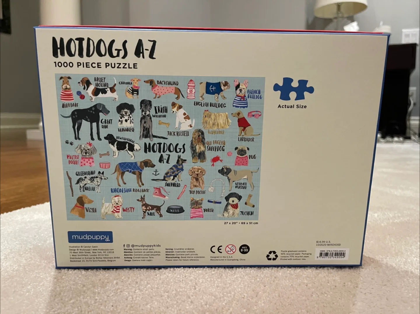 Mudpuppy Hotdogs A-Z 1000 Piece Puzzle image indicator(2)