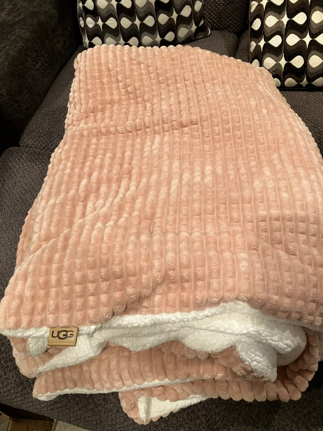 UGG Peach and cream single comforter. thumbnail