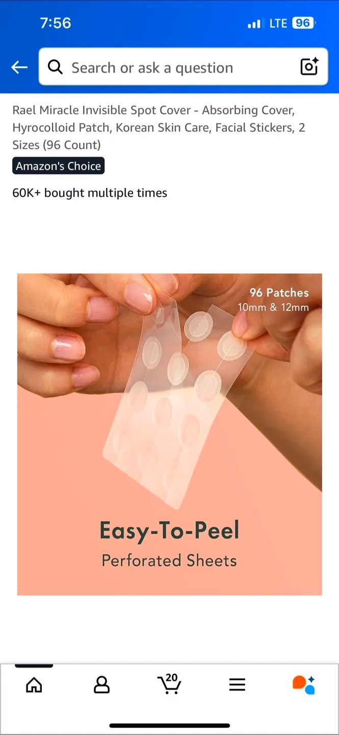 Rael Miracle Patch Invisible Spot Cover (96 Count) image indicator(2)