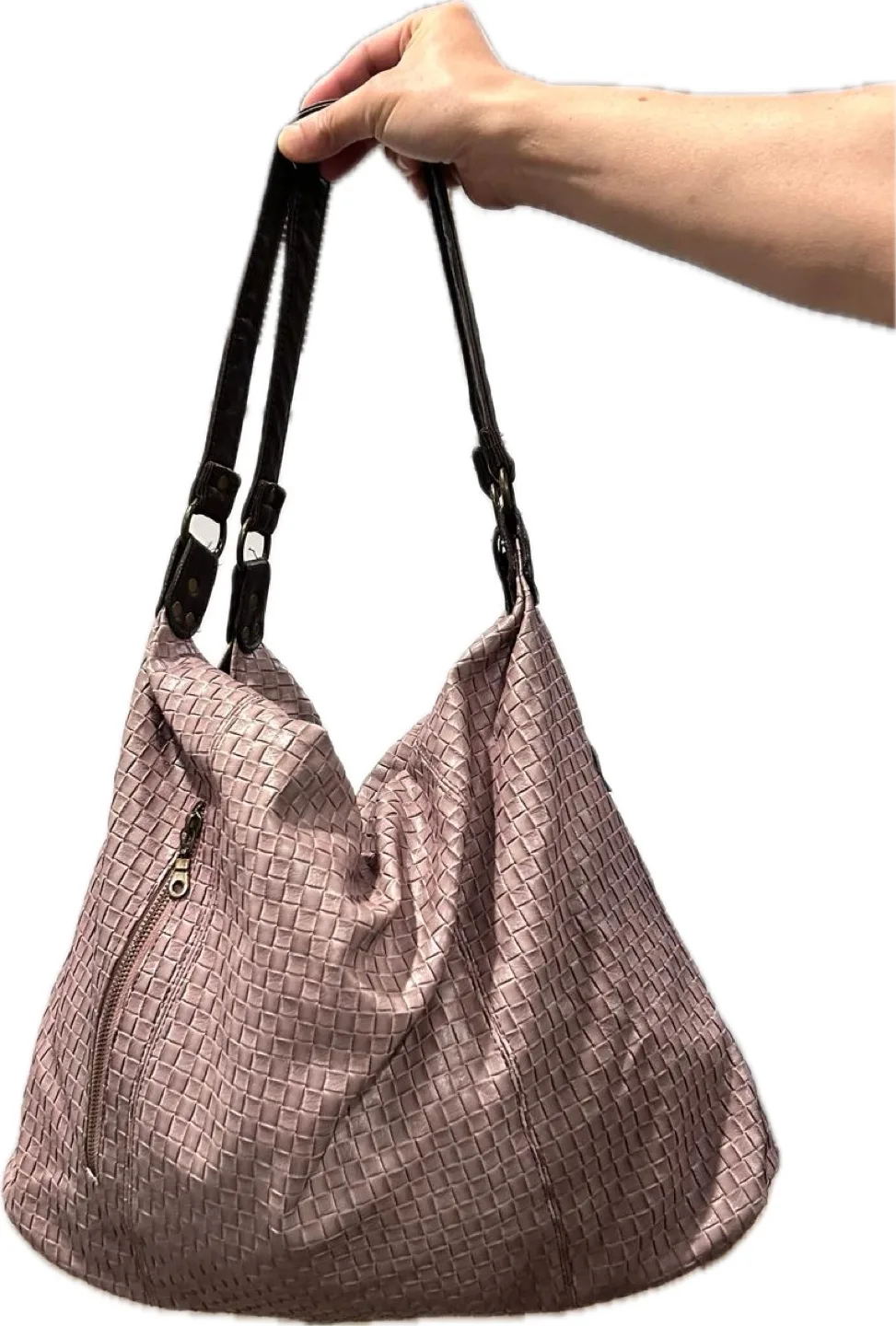 Largo Woven Hobo Bag - Lilac thumbnail