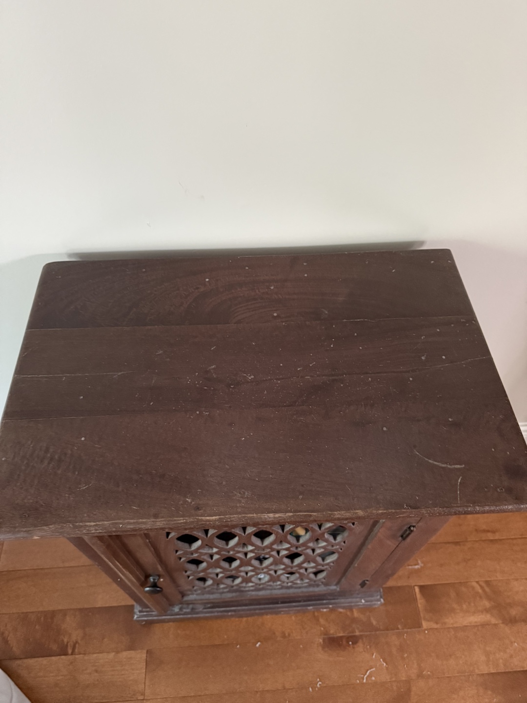 Wood Side Table with Door - photo 2