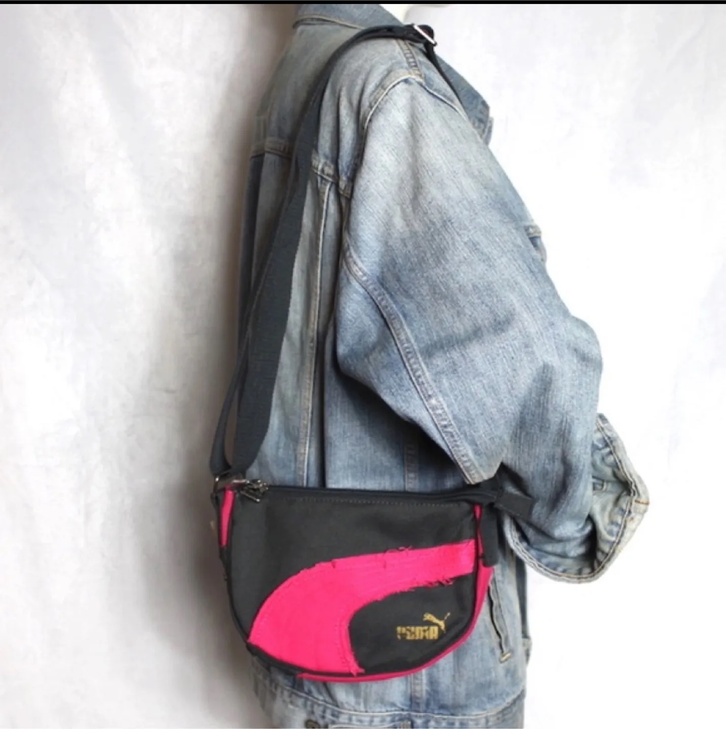 Puma Crossbody Bag - Black and Pink thumbnail