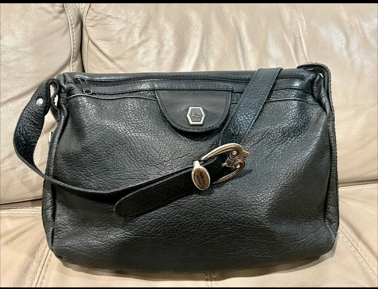 Valentino Orlandi Black Leather Shoulder Bag thumbnail