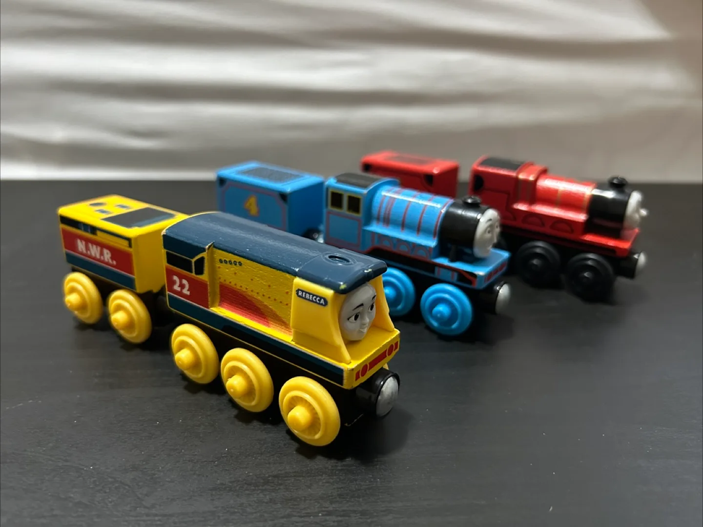 Wooden trains set of 5 (Gordon, James, Percy, Rebecca, Nia) image indicator(3)