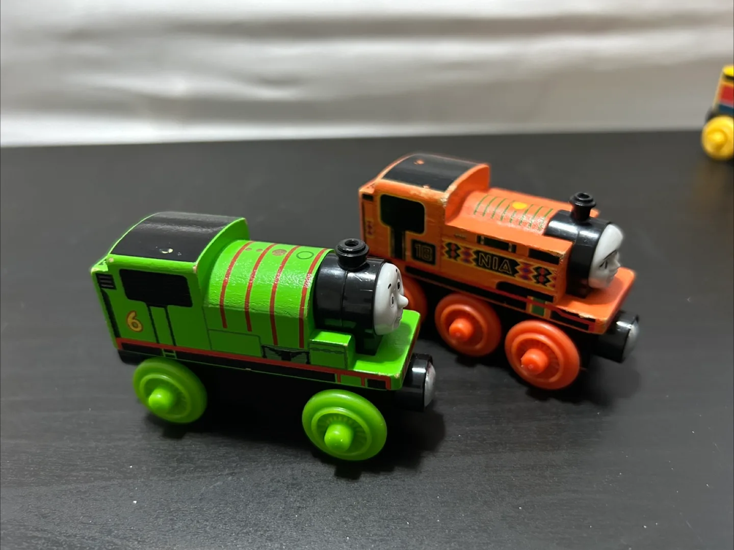 Wooden trains set of 5 (Gordon, James, Percy, Rebecca, Nia) image indicator(5)