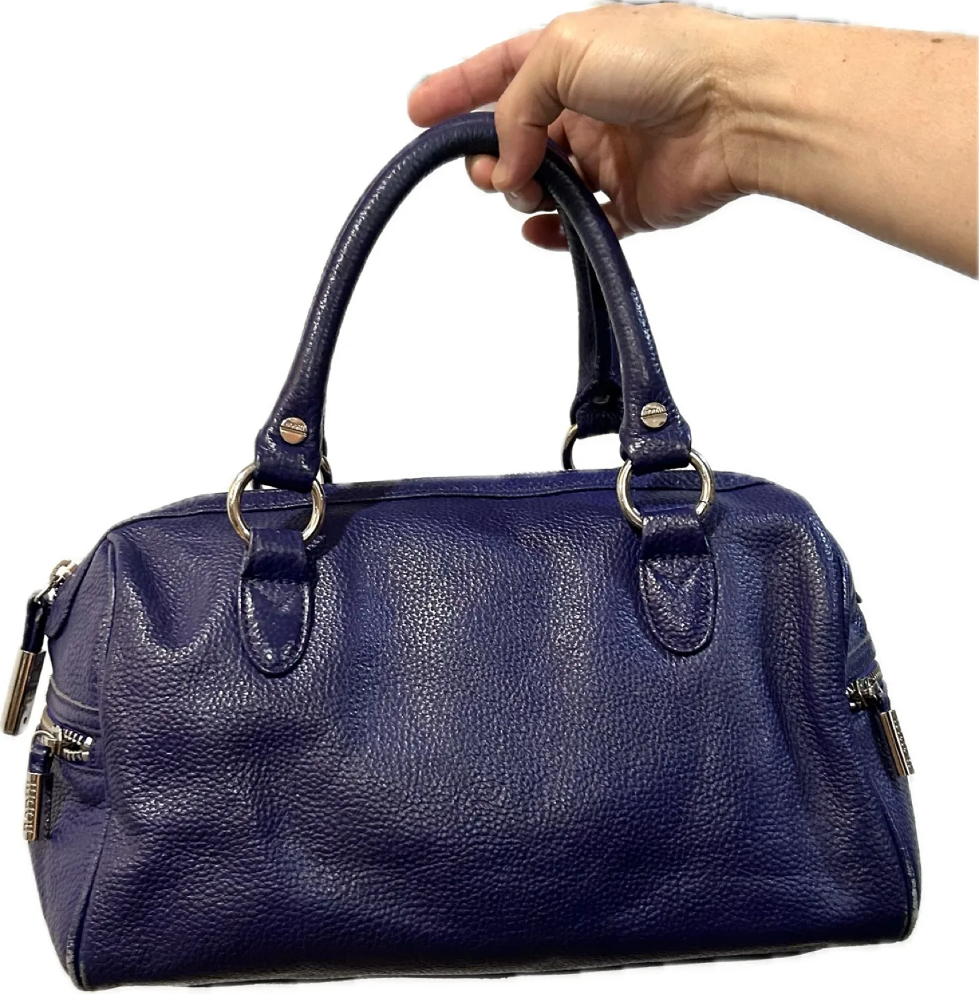 BODHI  Real leather Handbag - Purple thumbnail