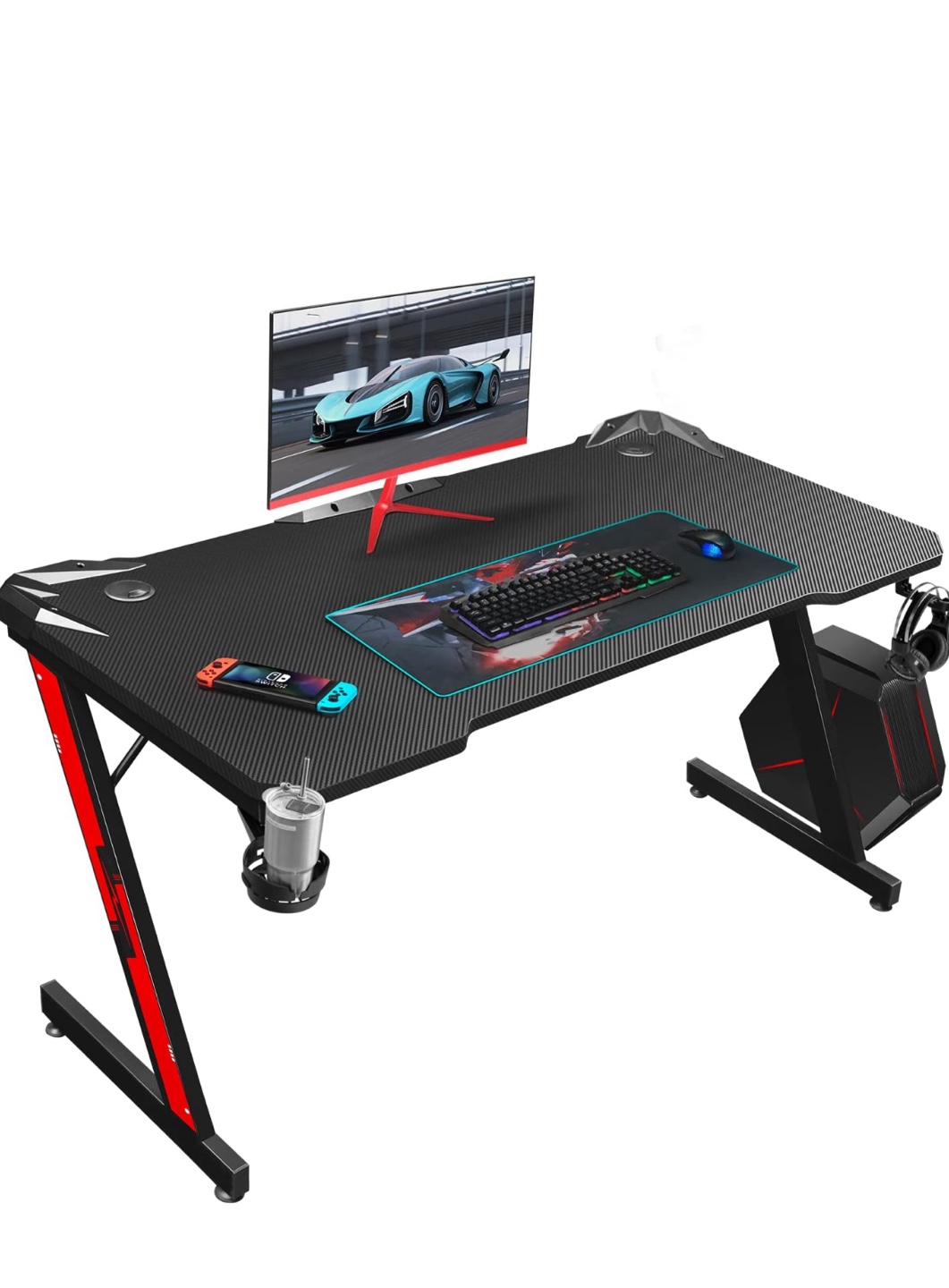 Gaming Desk 44 inch Z-Shaped
