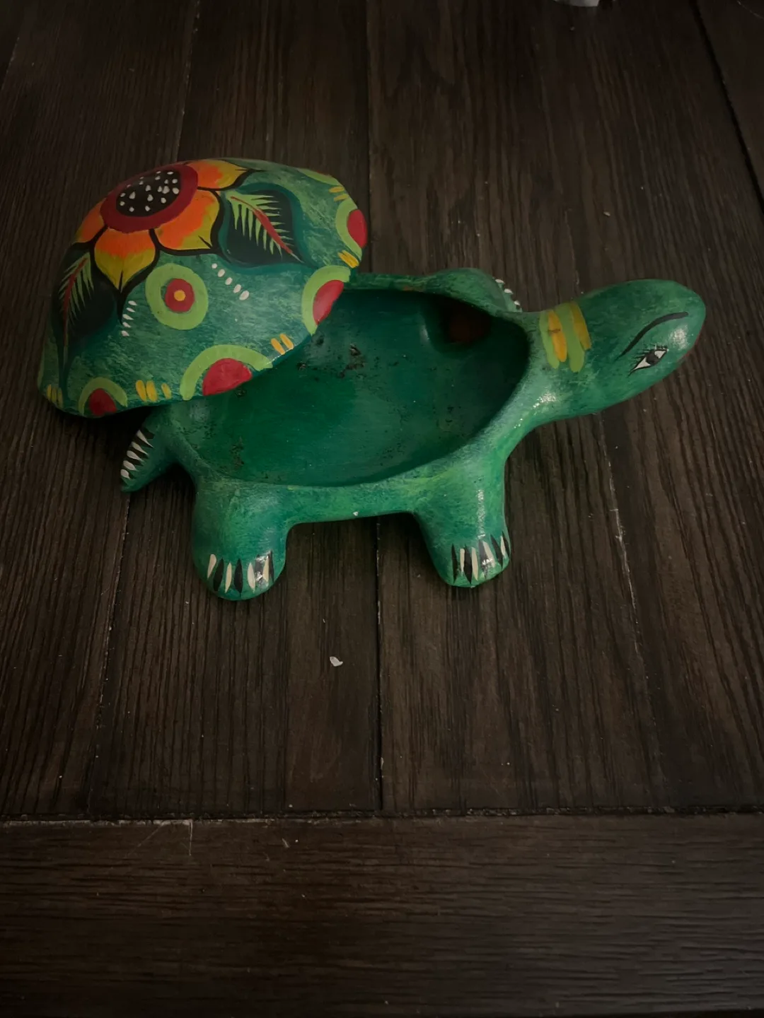 🧡Hand-Painted Green Turtle Trinket Box image indicator(4)
