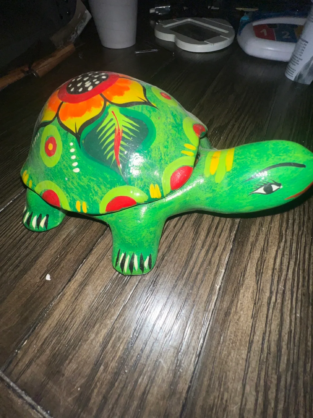 🧡Hand-Painted Green Turtle Trinket Box image indicator(2)