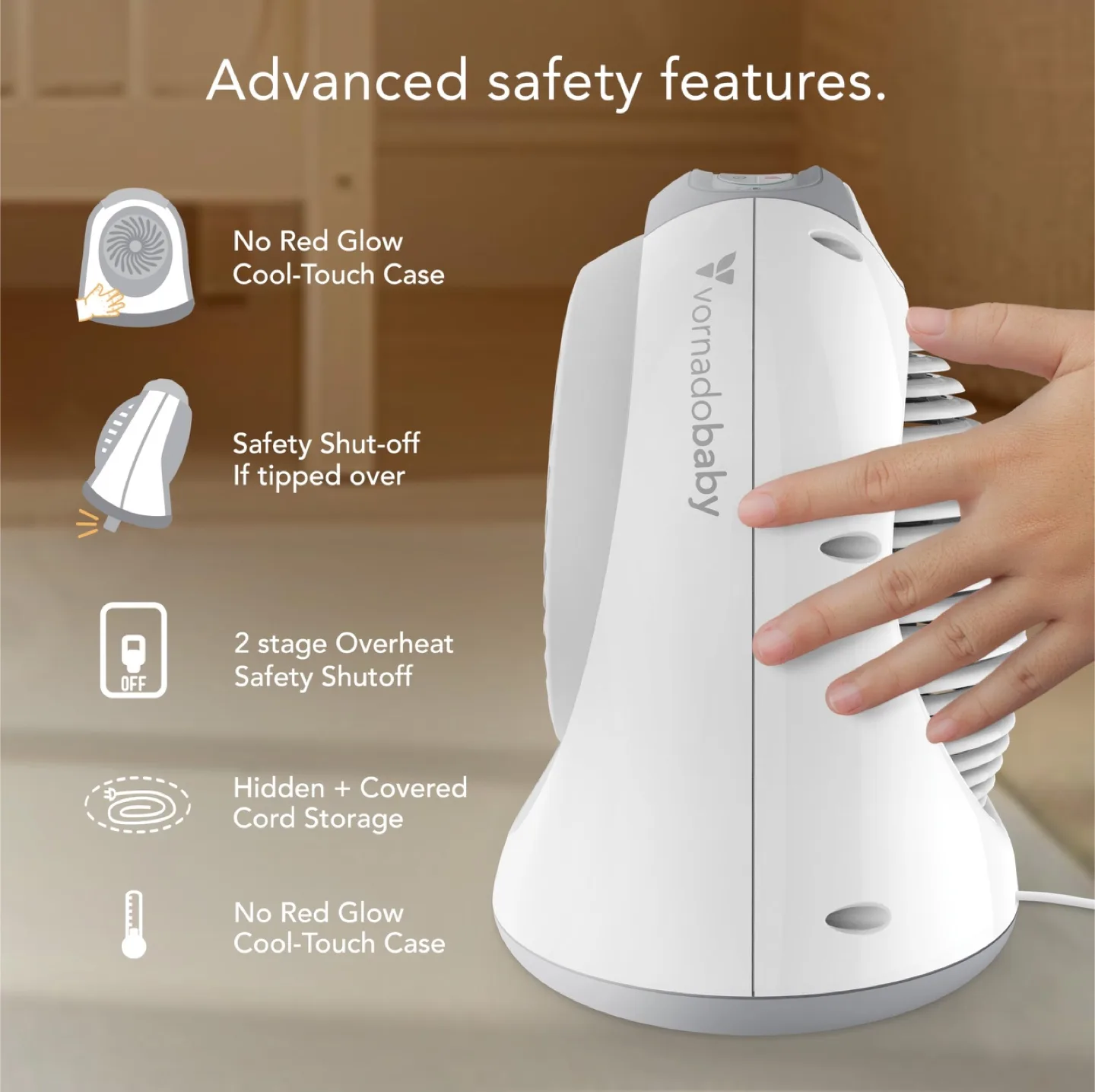 Vornadobaby Sensa Nursery Space Heater, 1200W image indicator(4)