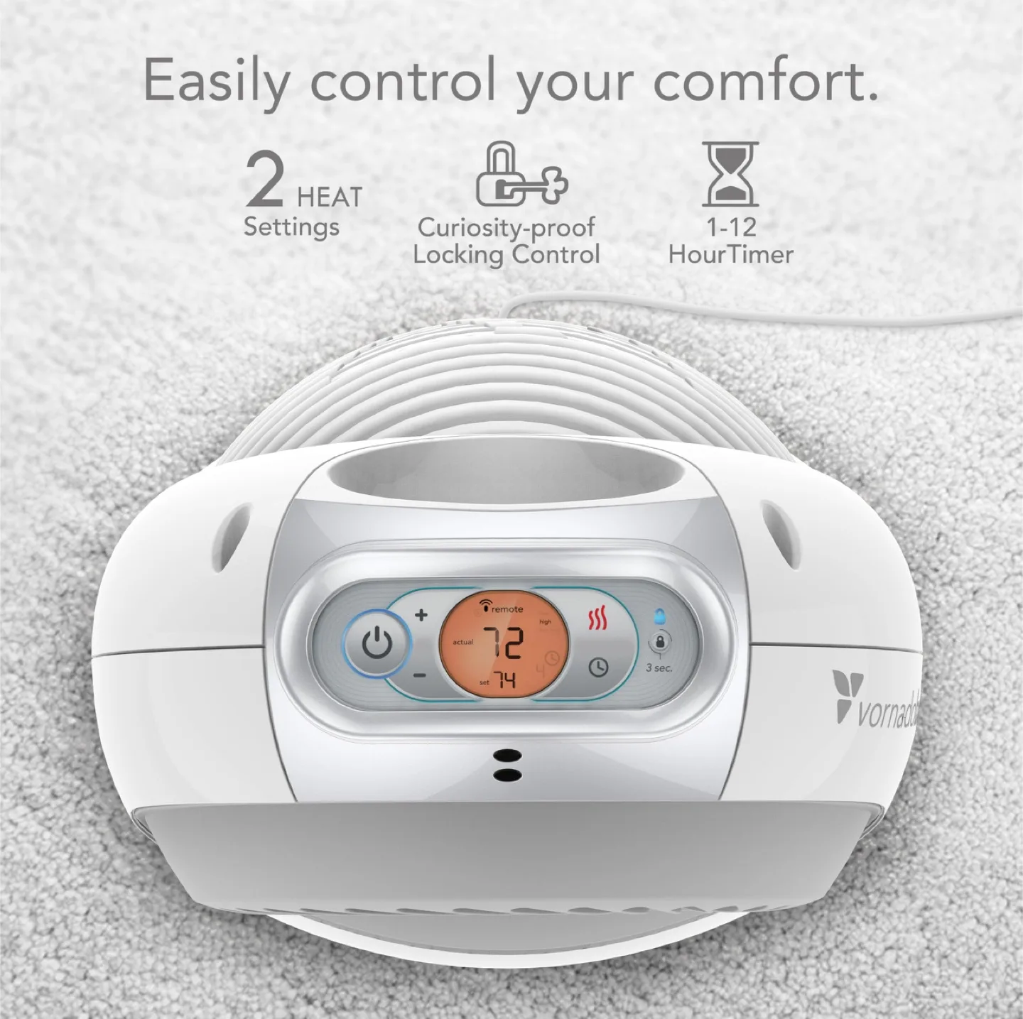 Vornadobaby Sensa Nursery Space Heater, 1200W image indicator(5)