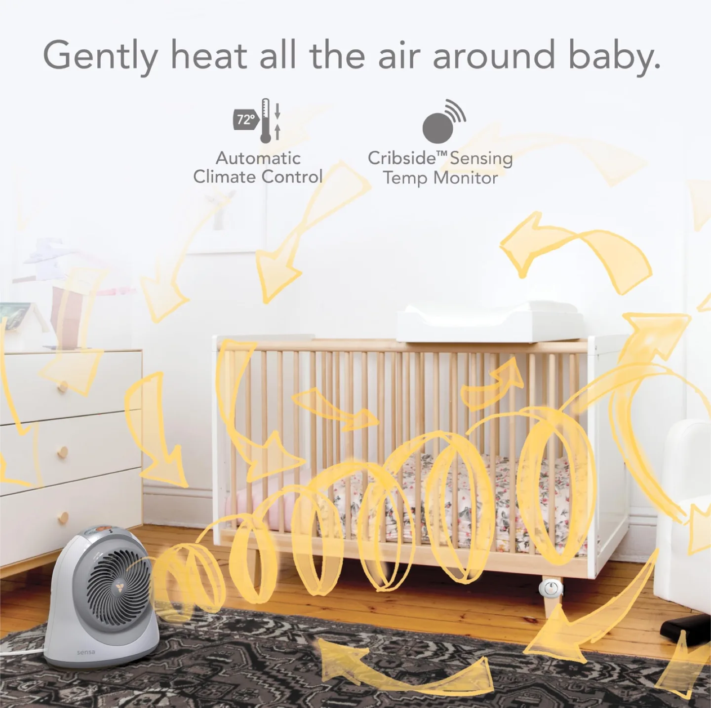 Vornadobaby Sensa Nursery Space Heater, 1200W image indicator(2)