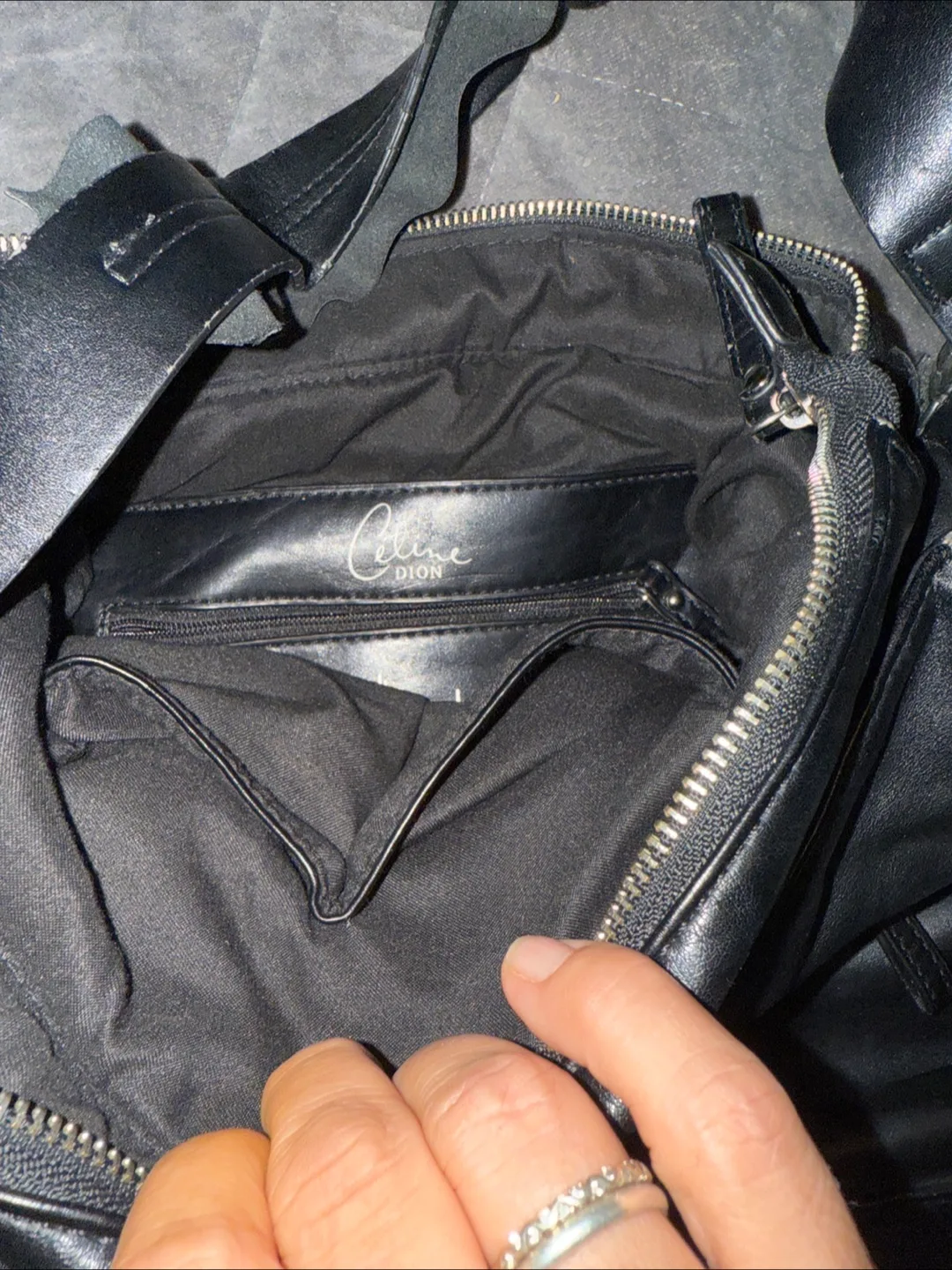 Celine Dion Black & Gold Shoulder Bag image indicator(4)