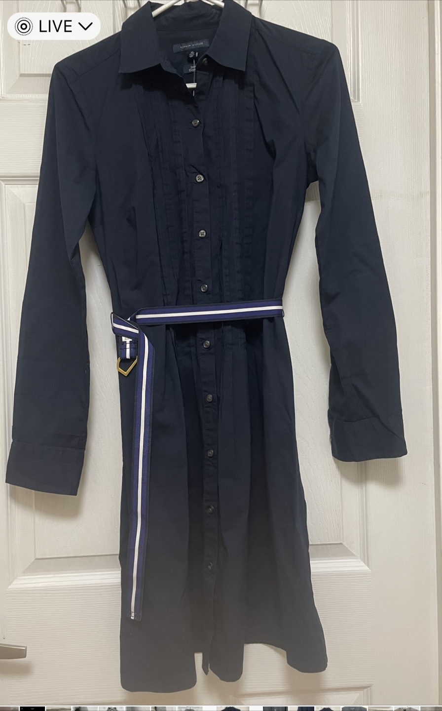 Tommy Hilfiger Navy Blue Dress - Size XS