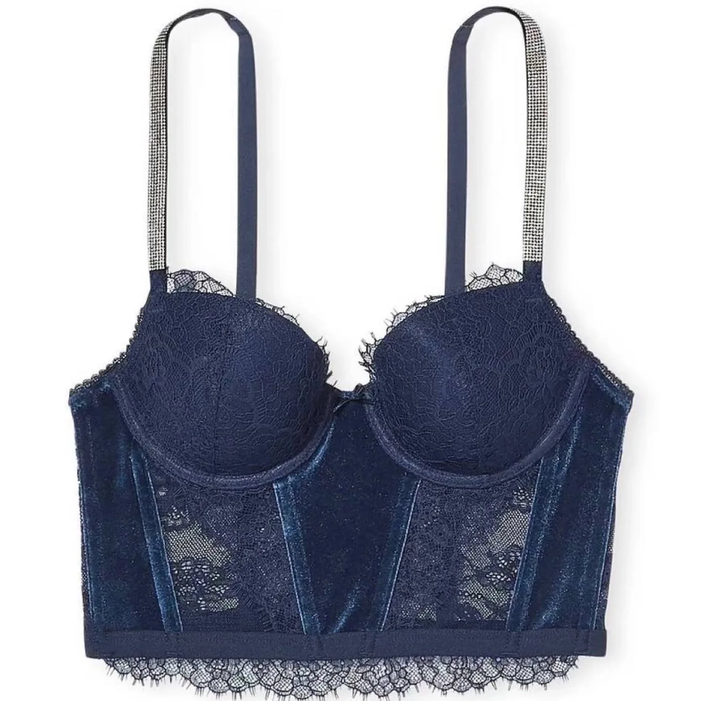 Victoria's Secret  Velvet Corset Bra - 38DD thumbnail