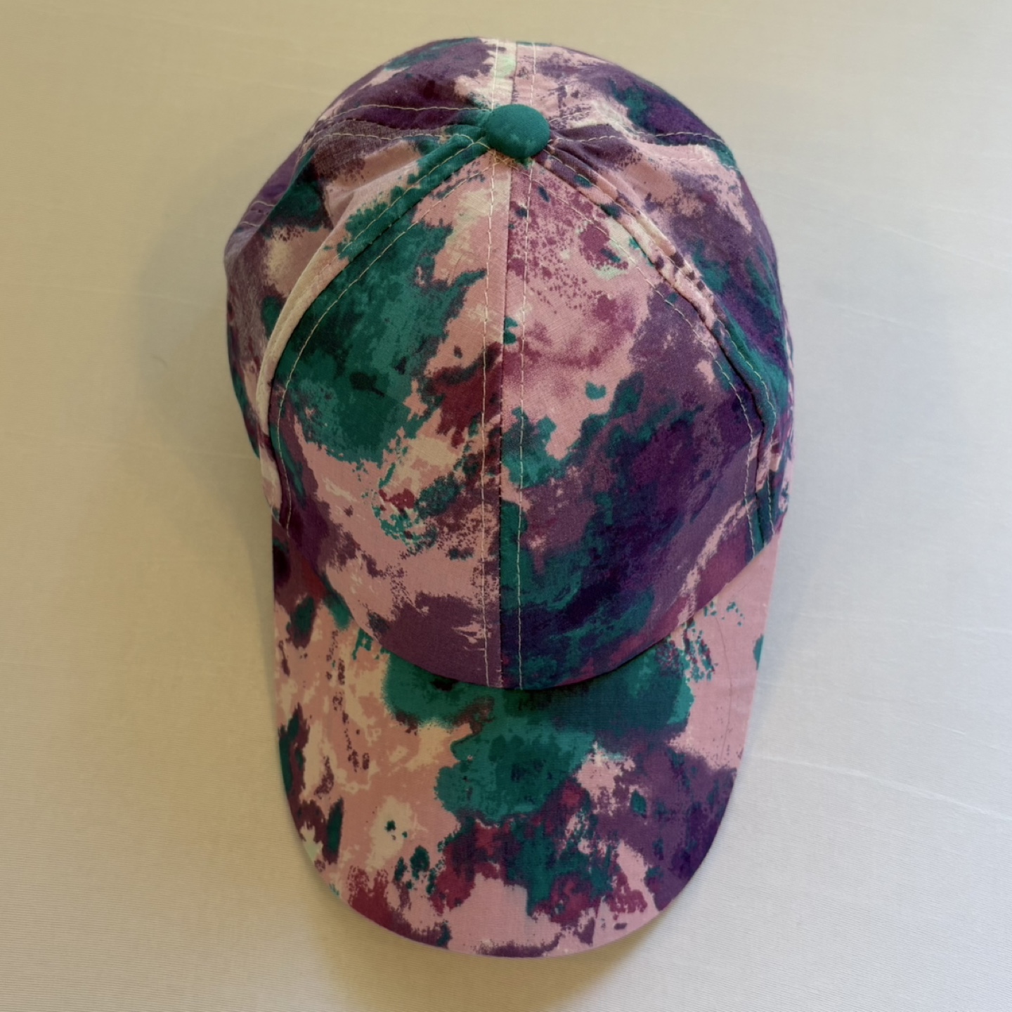 ComfyLuxe Purple Blue Tie Dye Baseball Hat Adjustable Back Cap - photo 2