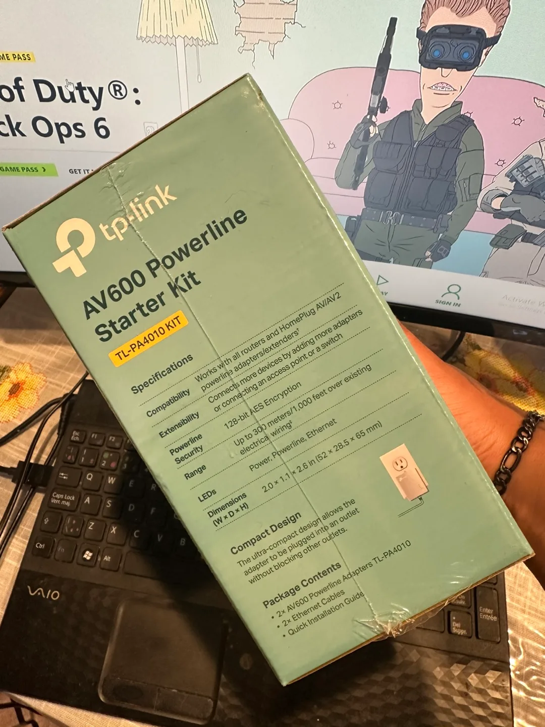 New TP-Link AV600 Powerline Starter Kit TL-PA4010 image indicator(4)
