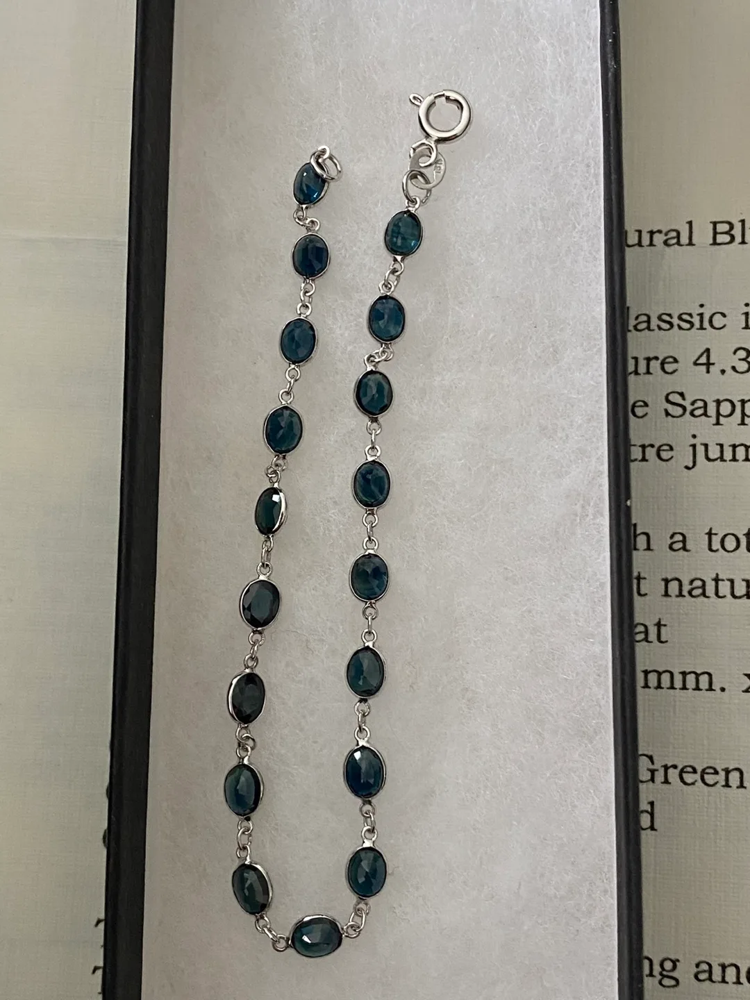 Sapphire & 18kt White Gold Bracelet