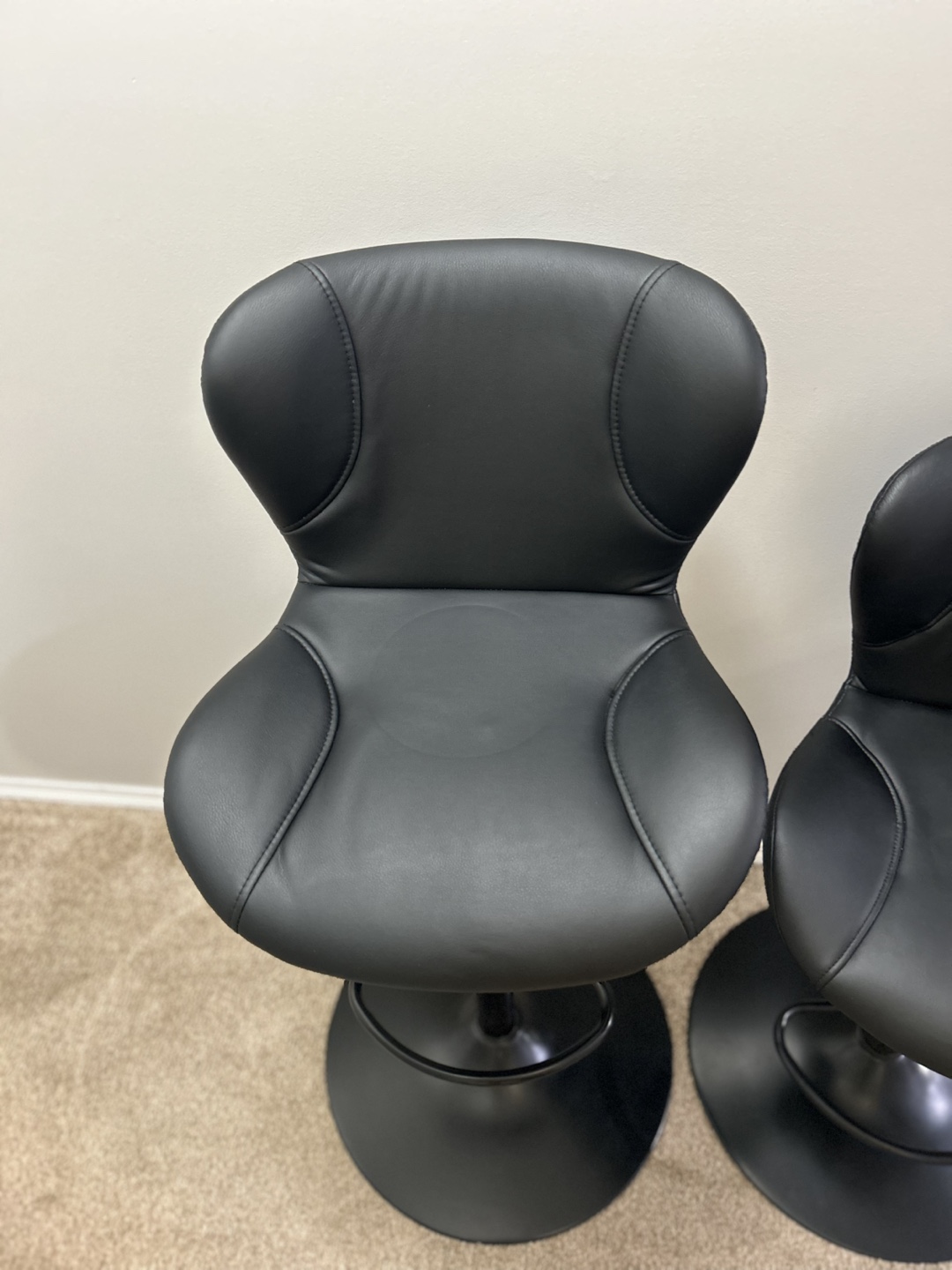 Set of 2 Black Swivel Bar Stools - photo 4