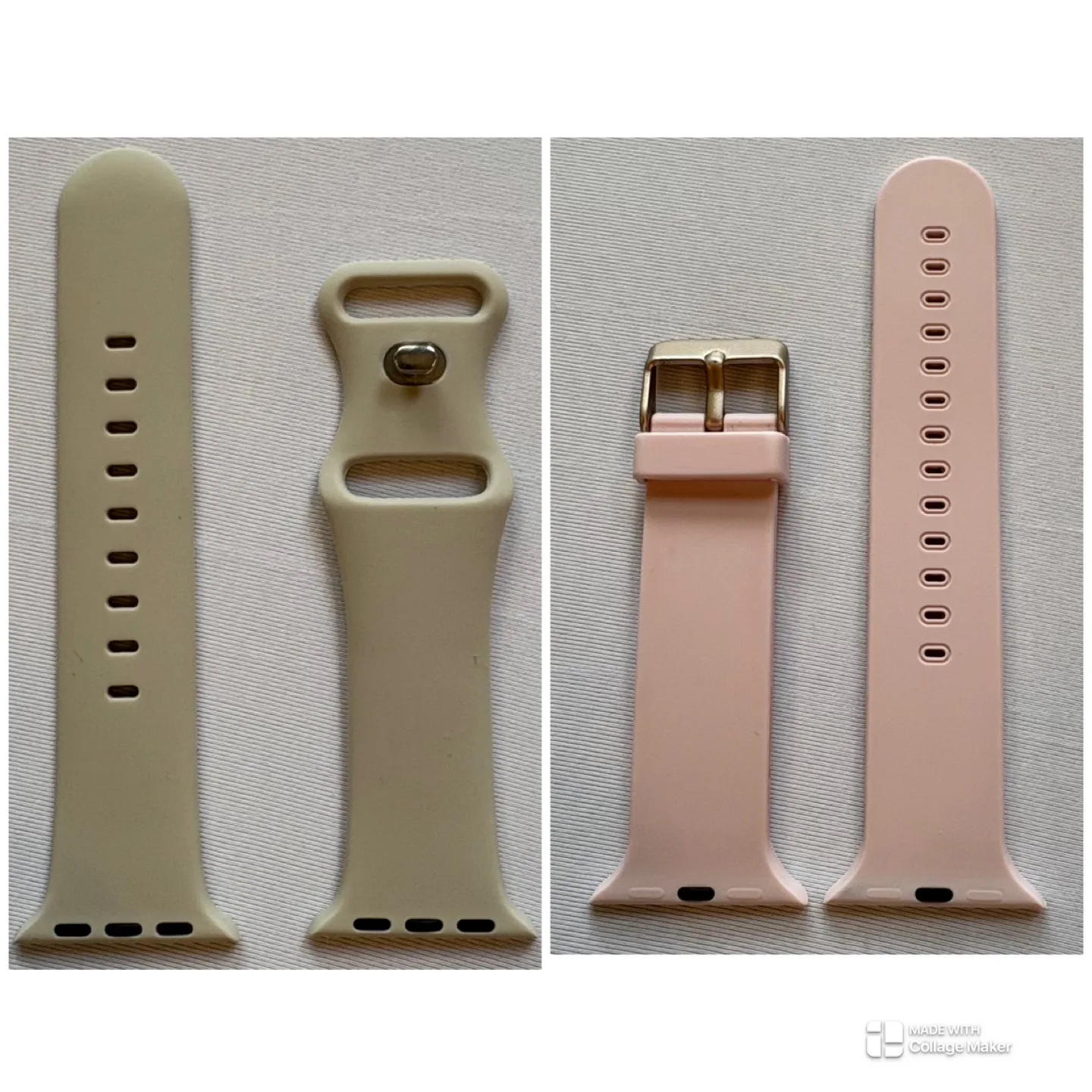 Heyday Pink Adorique Grey Silicone Bands Apple Watch 38 - 40mm thumbnail