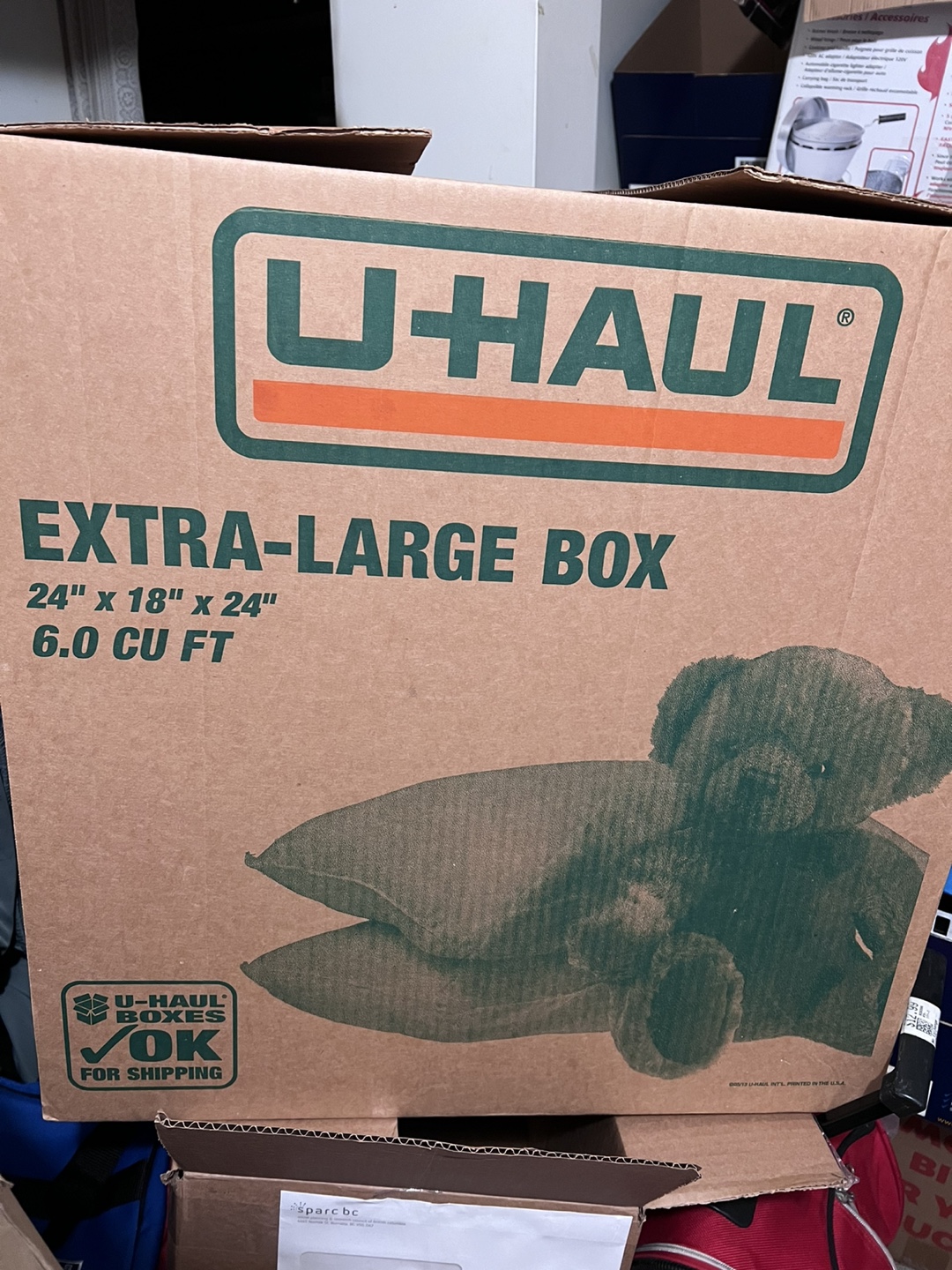 Only one box U-Haul Extra-Large Box - 24" x 18" x 24"