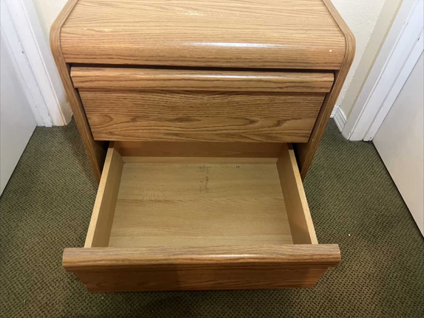 Wood 2-Drawer Bedside Table - photo 2