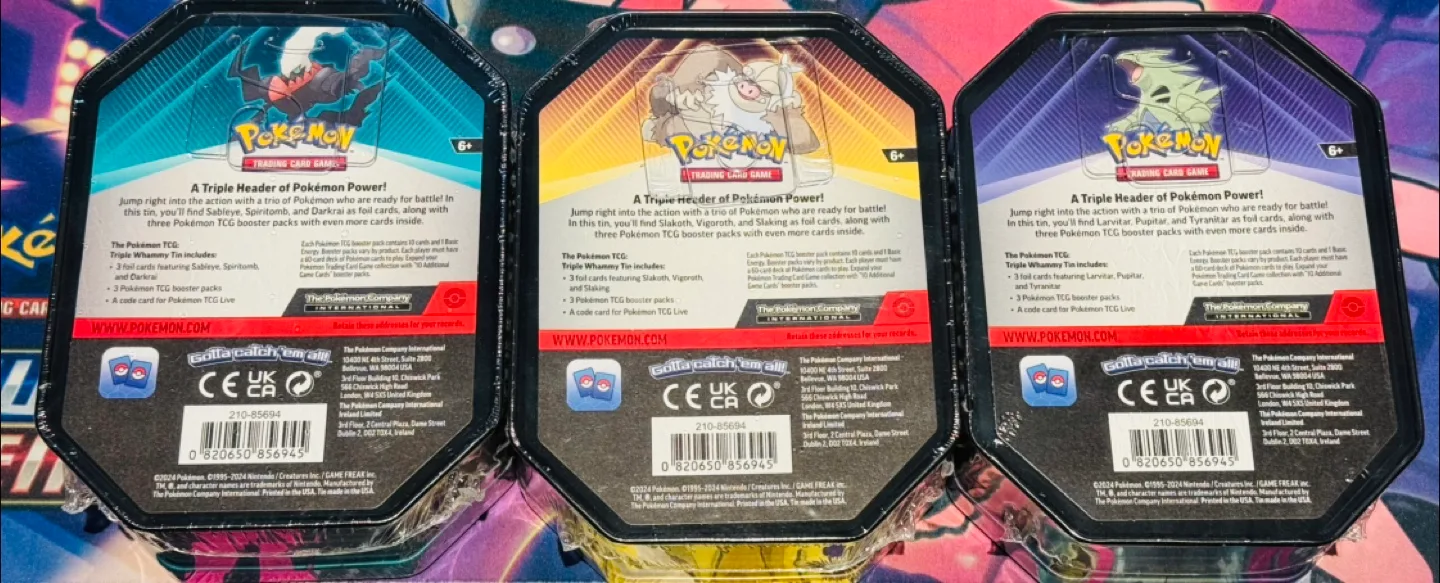 Pokemon 3 pack Tins image indicator(2)