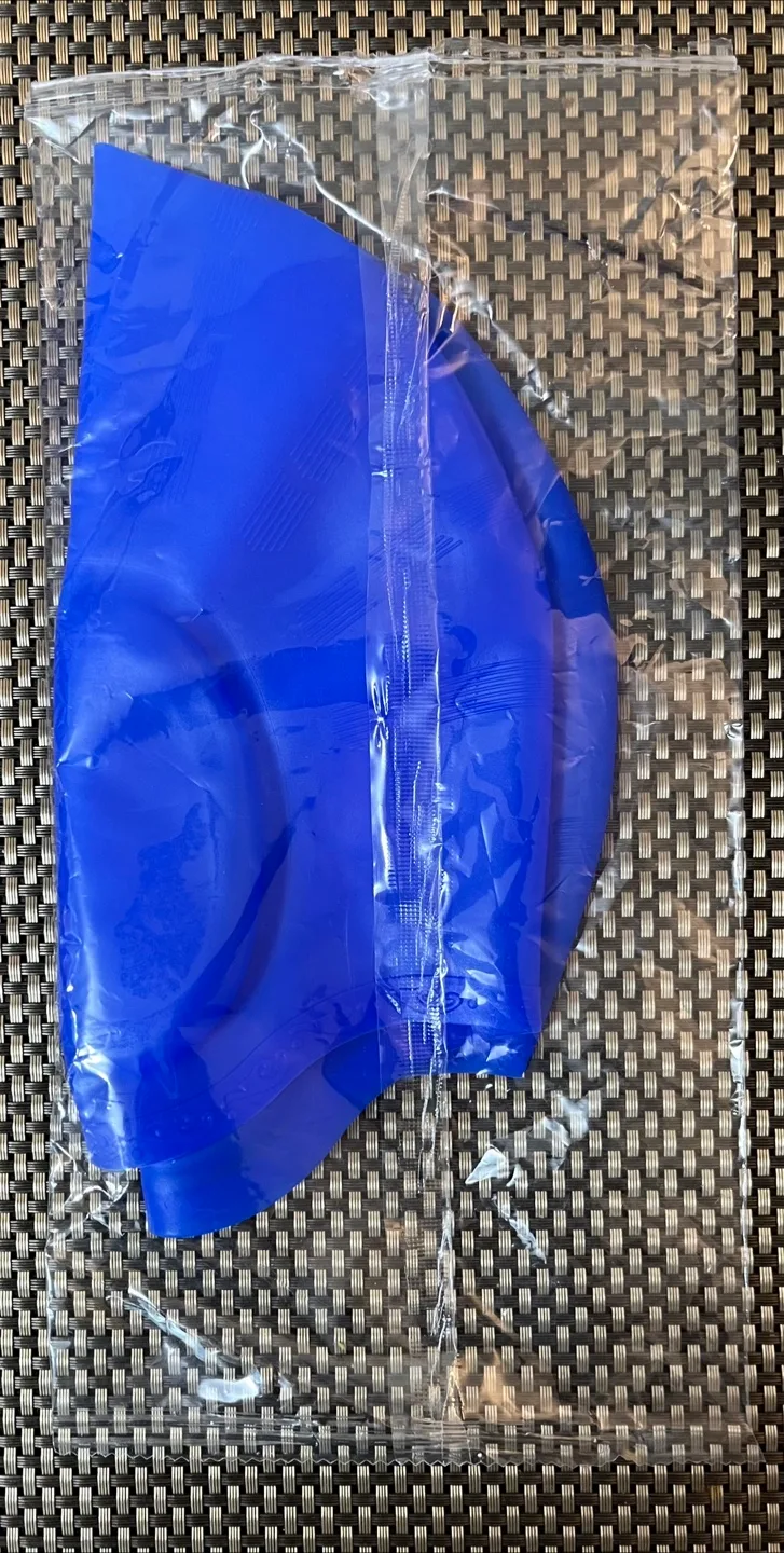 New Silicone Swimming Cap - Blue thumbnail