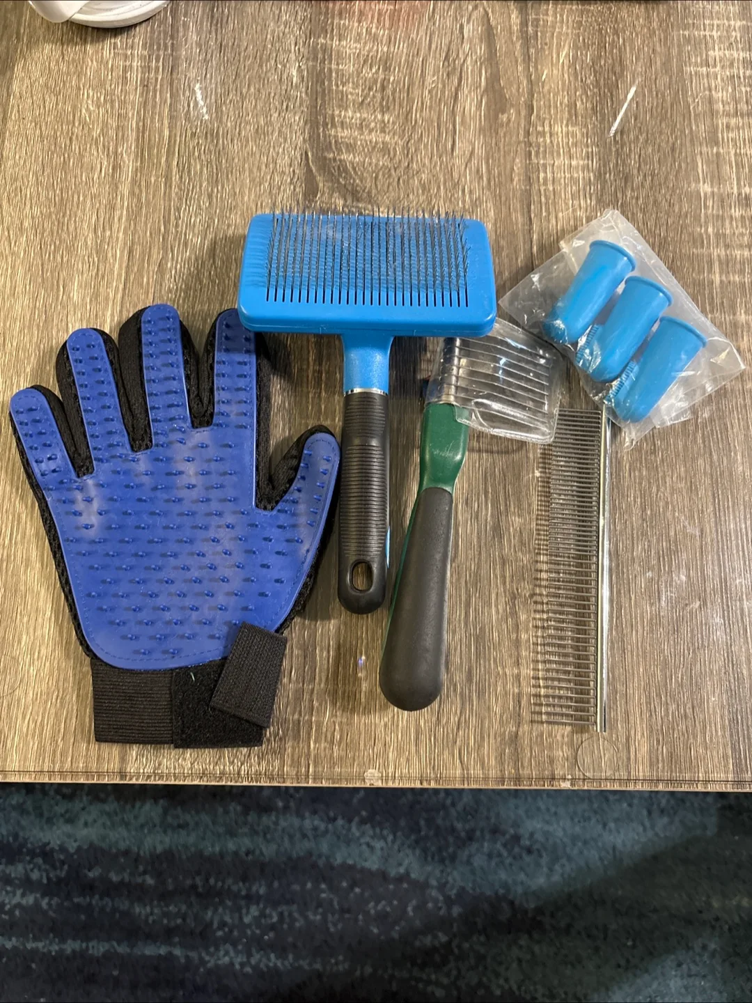 Pet Grooming Set - Brush, Glove, Comb thumbnail
