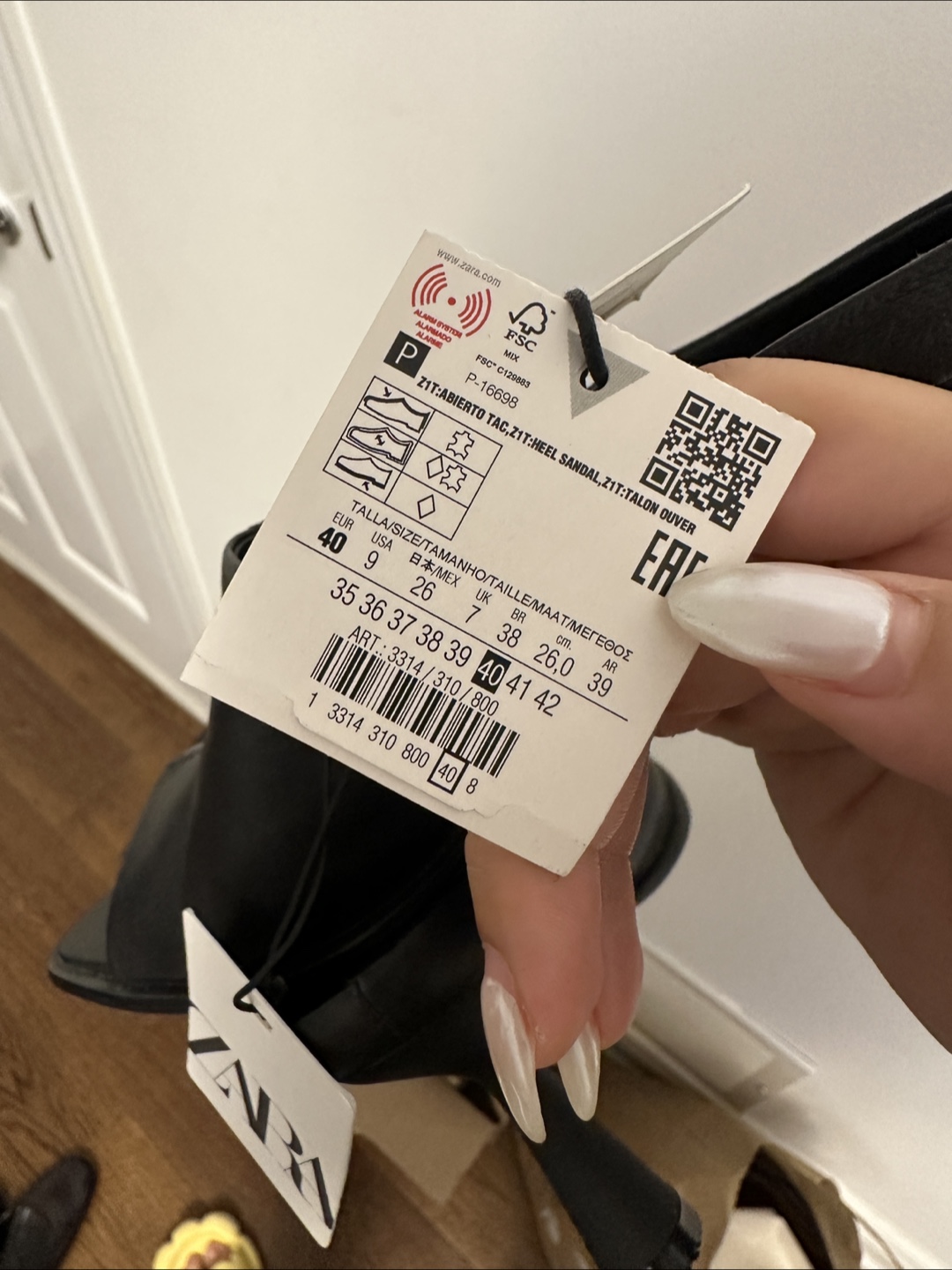 Zara Black Heel Sandals - Size 9 - photo 3