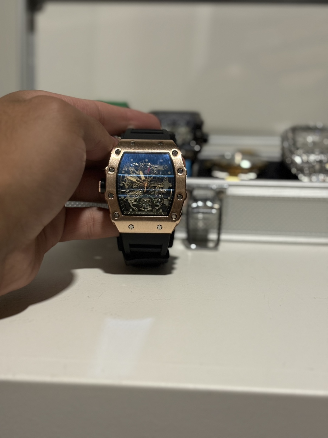 Richard Mille Style Watch - Rose Gold