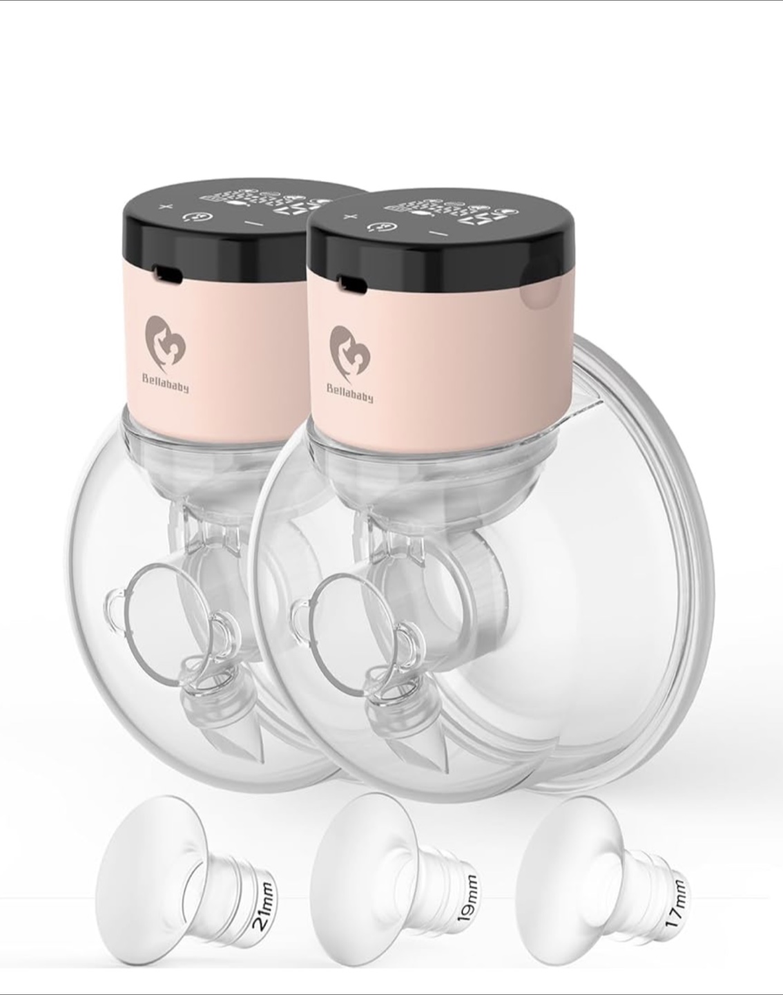 Bellababy Wearable Breast Pumps - 2 Pack, Pink - photo 2