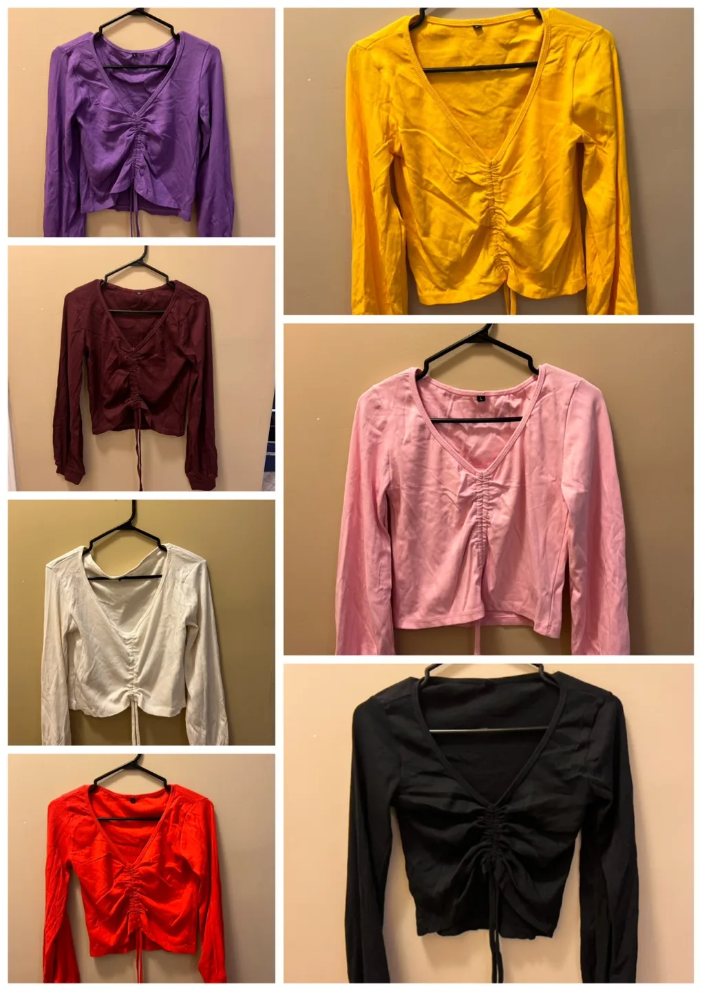 Assorted Long Sleeve Crop Tops thumbnail