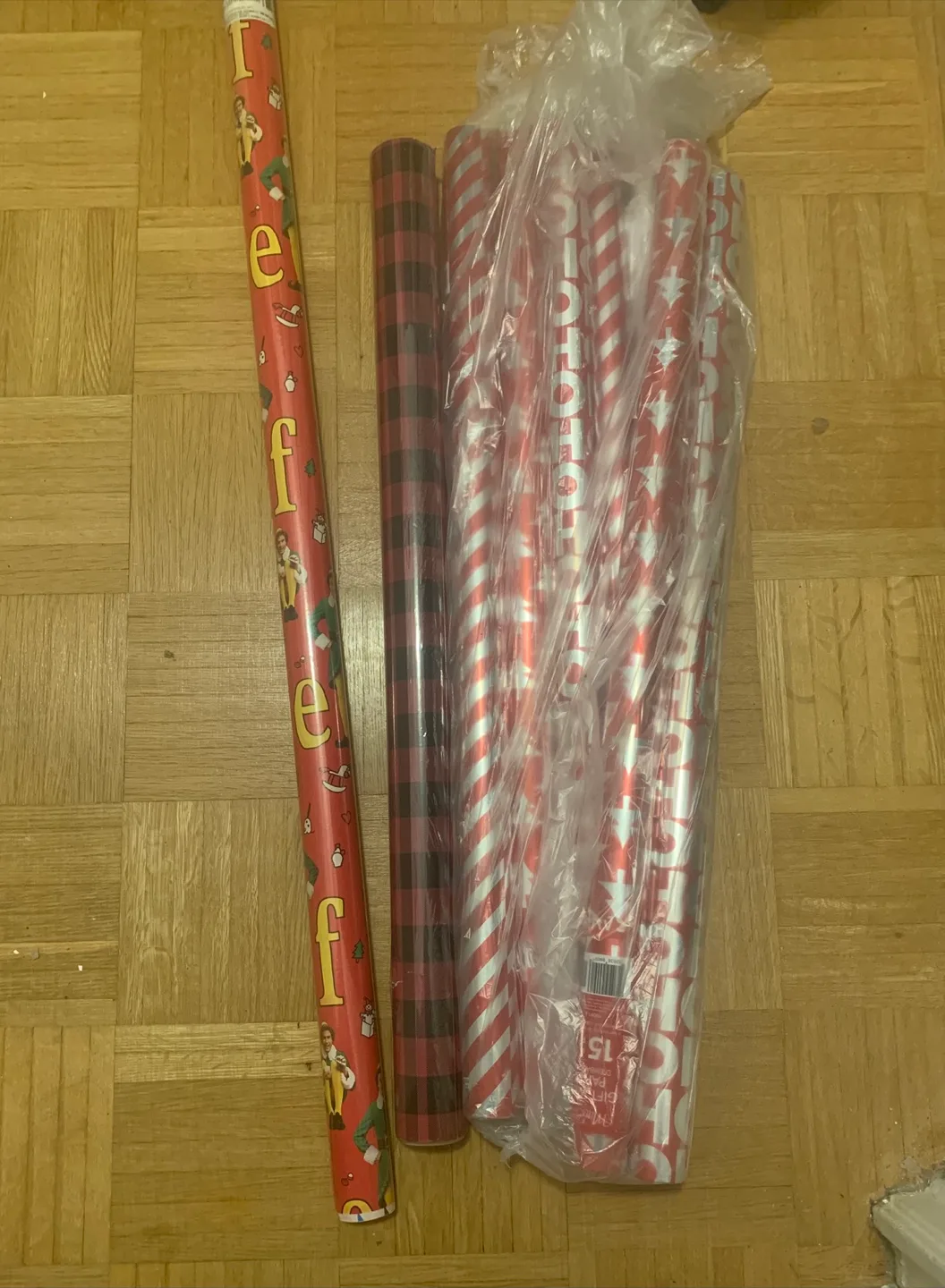 Lot of 8 Christmas wrapping paper rolls - NEW thumbnail