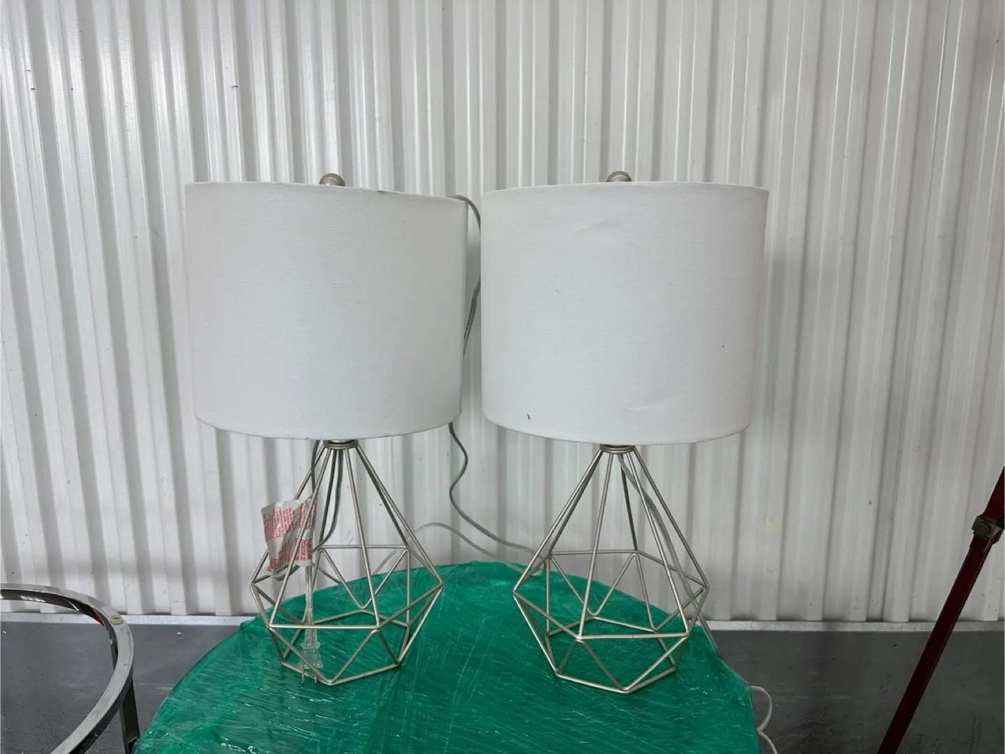 Set of Two White Lamps thumbnail