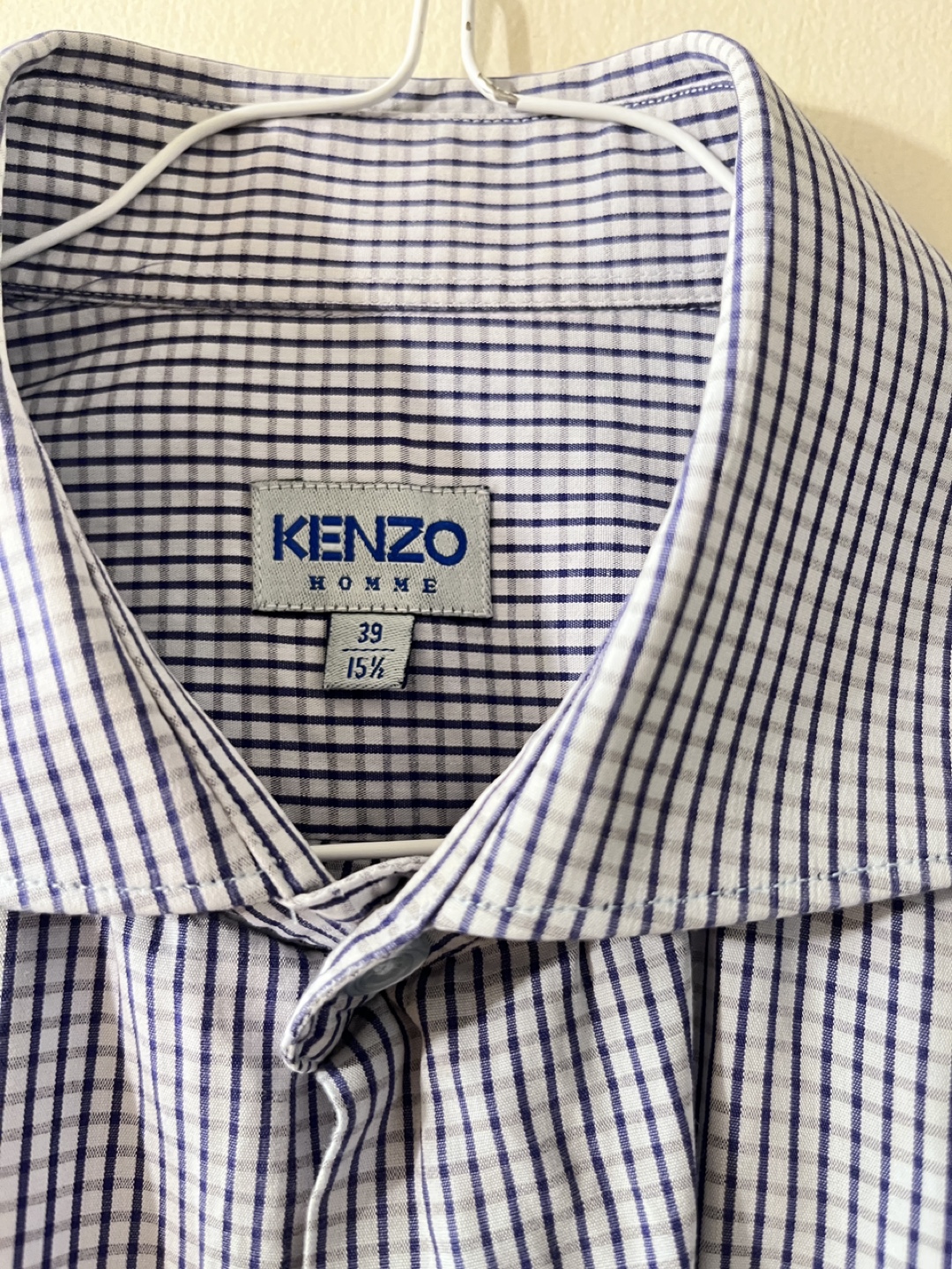 Kenzo Homme Checkered Dress Shirt - Size 15½
